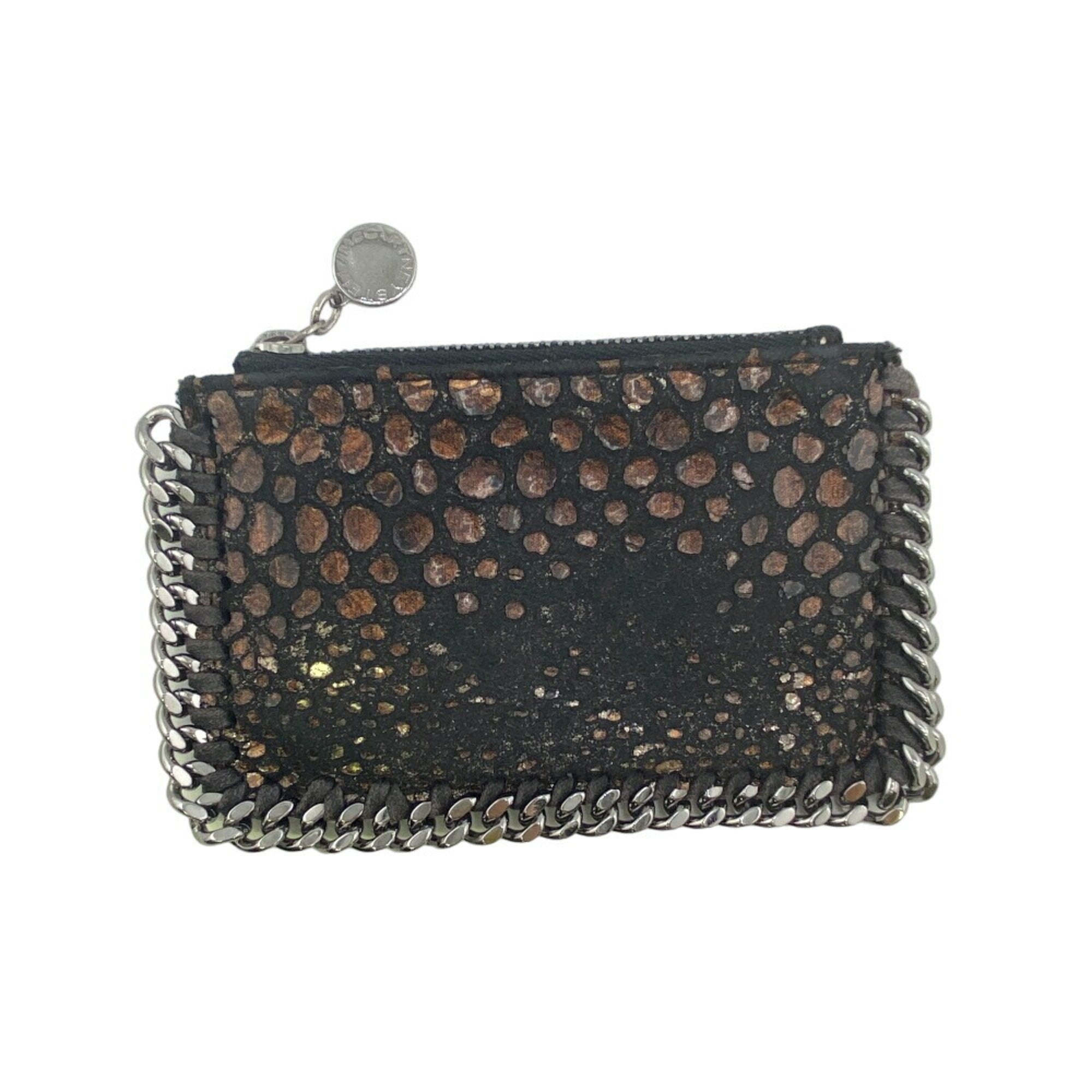 Stella Mccartney Black Brown Polyester Coin Purse/Coin Case (Pre-Owned)