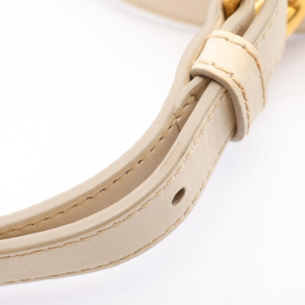 Prada Beige Ivory Canvas Leather Shoulder Bag (Pre-Owned)