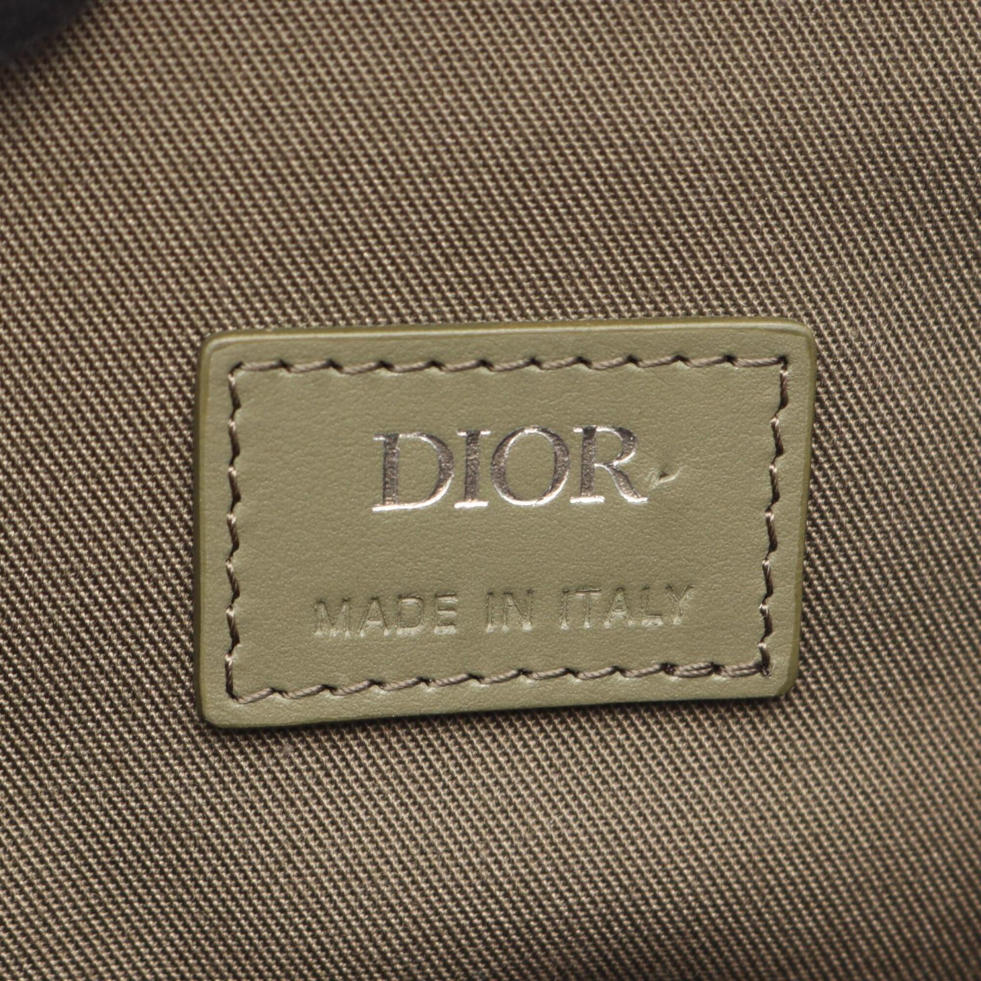 Christian Dior Khaki Coated Canvas Leather Fanny Pack Sling Bag (Pre-Owned)