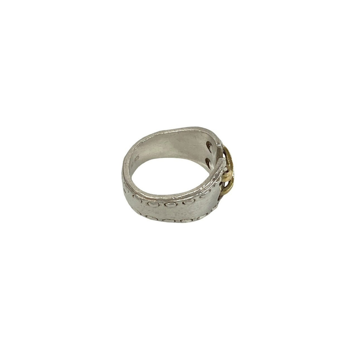 Hermes Gold Silver Yellow Gold (18K) Silver 925 Band Ring (Pre-Owned)