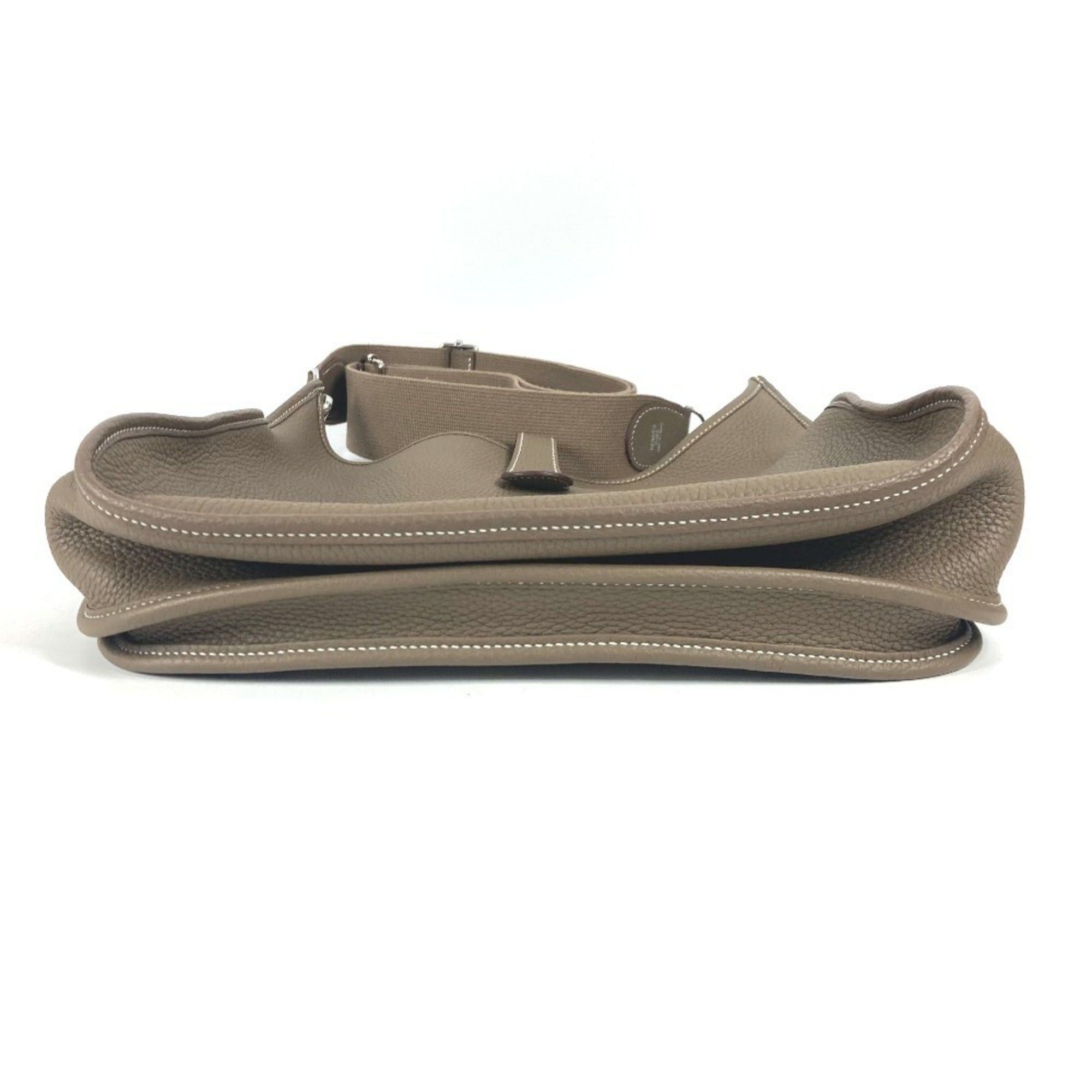 Hermes Beige Etoupe Gray Taurillon Clemence Leather Shoulder Bag (Pre-Owned)