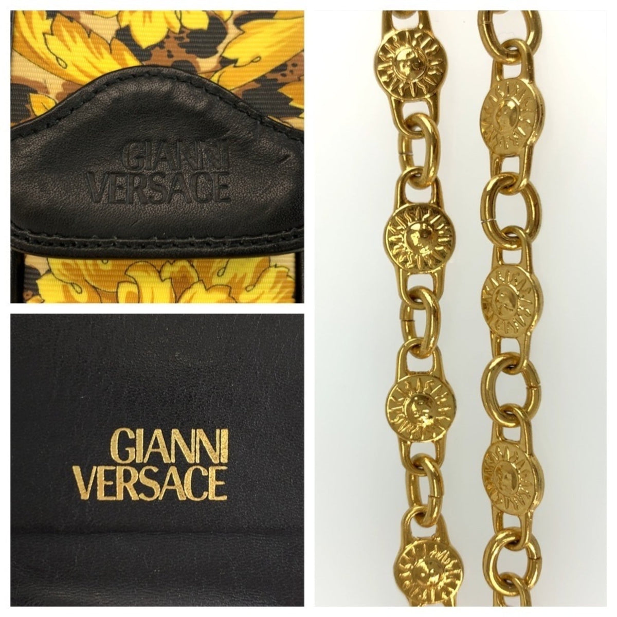 Versace Black Yellow Pvc Pochette Shoulder Bag (Pre-Owned)