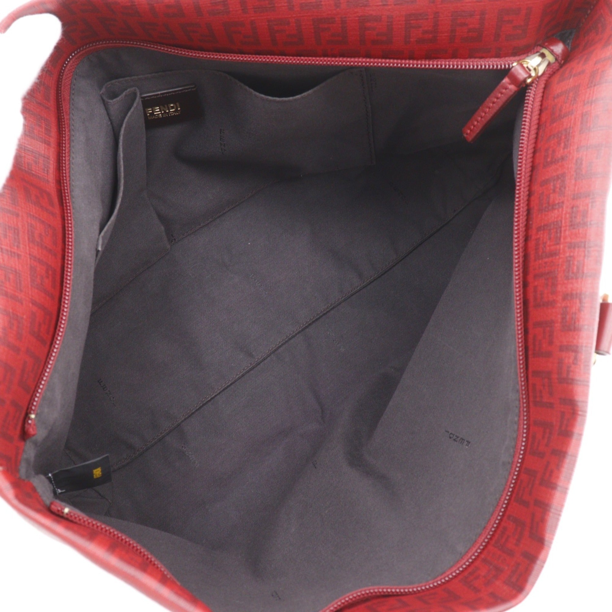 Fendi Zucchino Red Color Pvc Tote Bag (Pre-Owned)