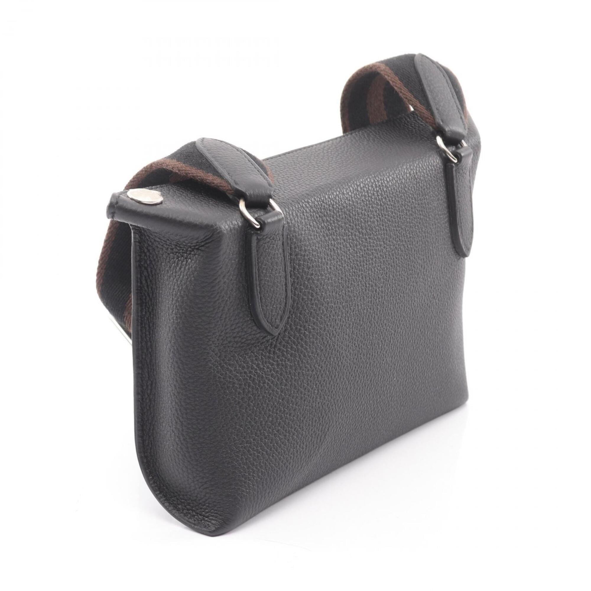 Hermes Black Togo Leather Handbag Shoulder Bag (Pre-Owned)