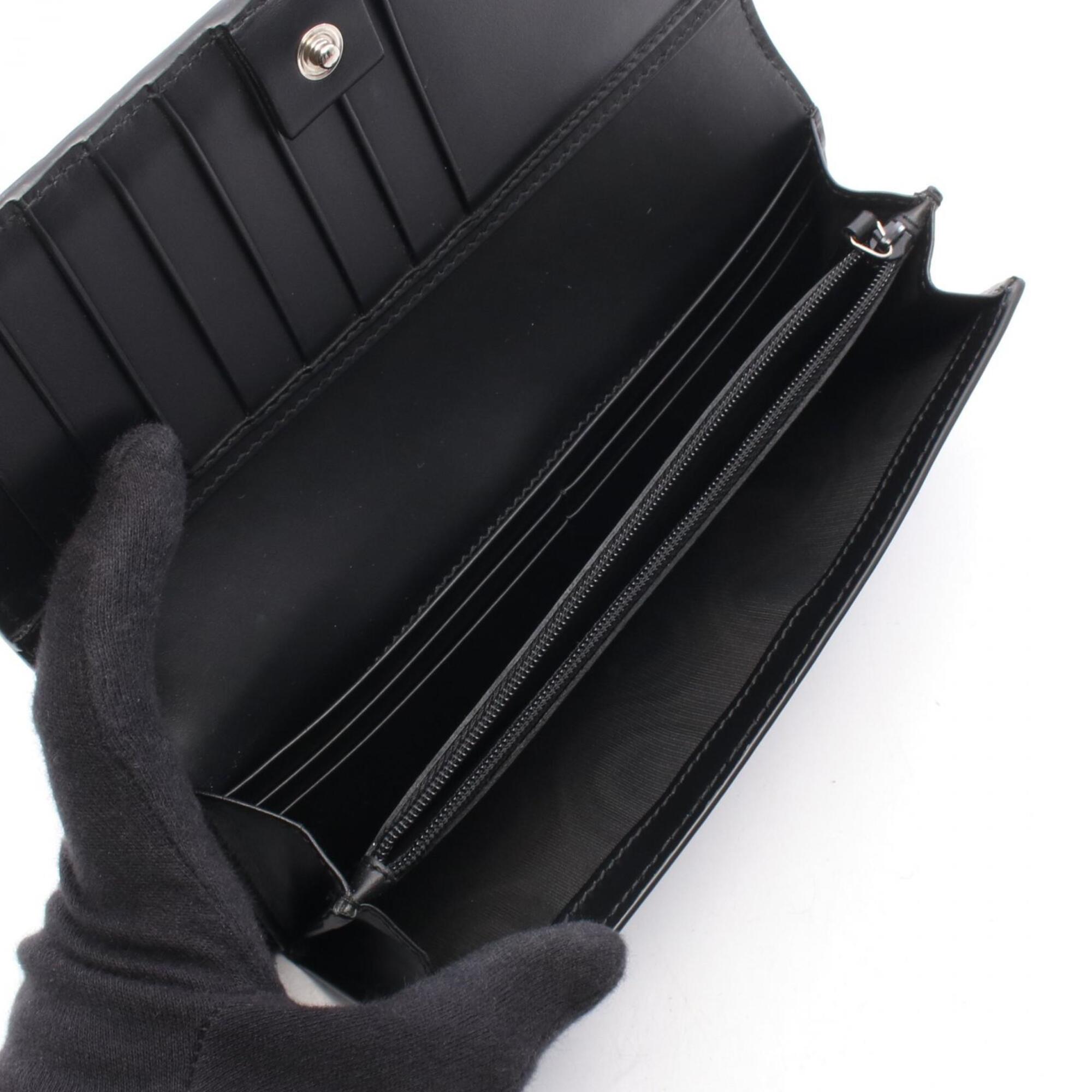 Gucci Black Leather Long Wallet (Bi-Fold) (Pre-Owned)