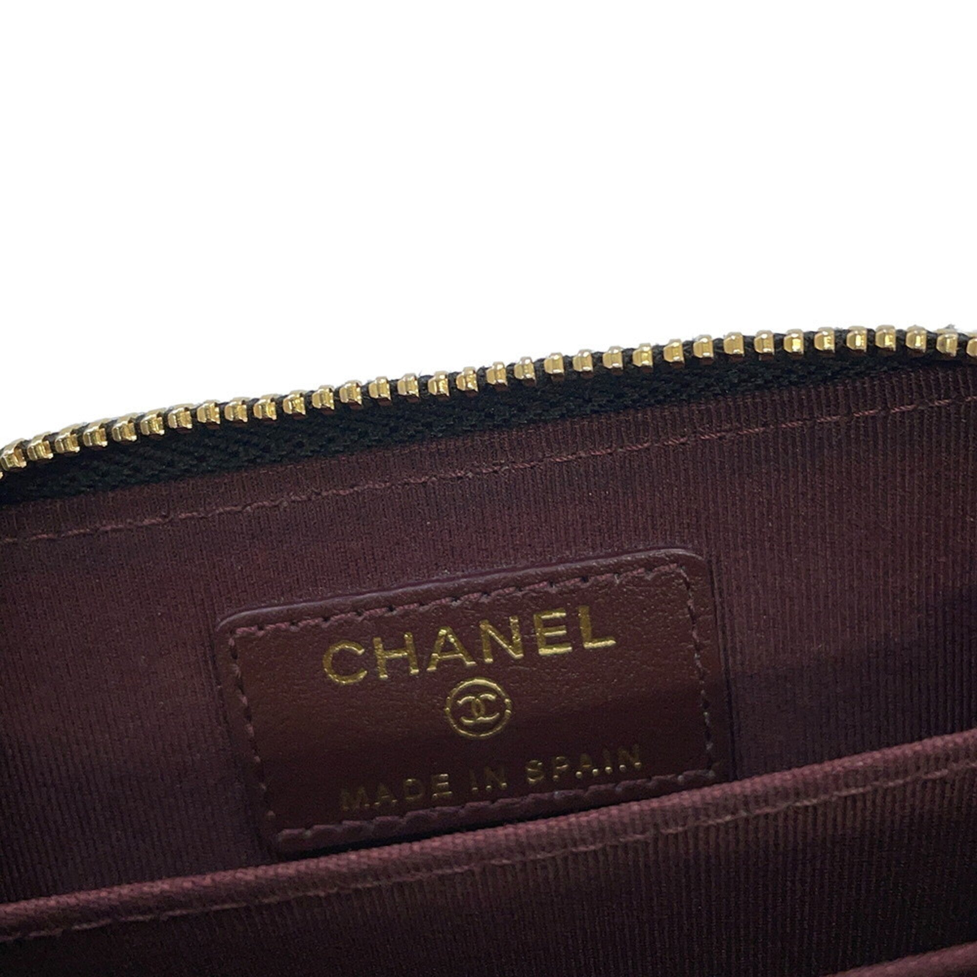 Chanel Black Grained Calfskin Coin Purse/Coin Case (Pre-Owned)