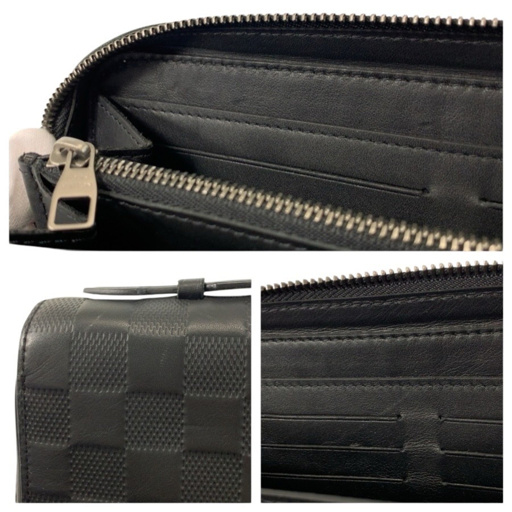Louis Vuitton Black Onyx Damier Infini Long Wallet (Bi-Fold) (Pre-Owned)