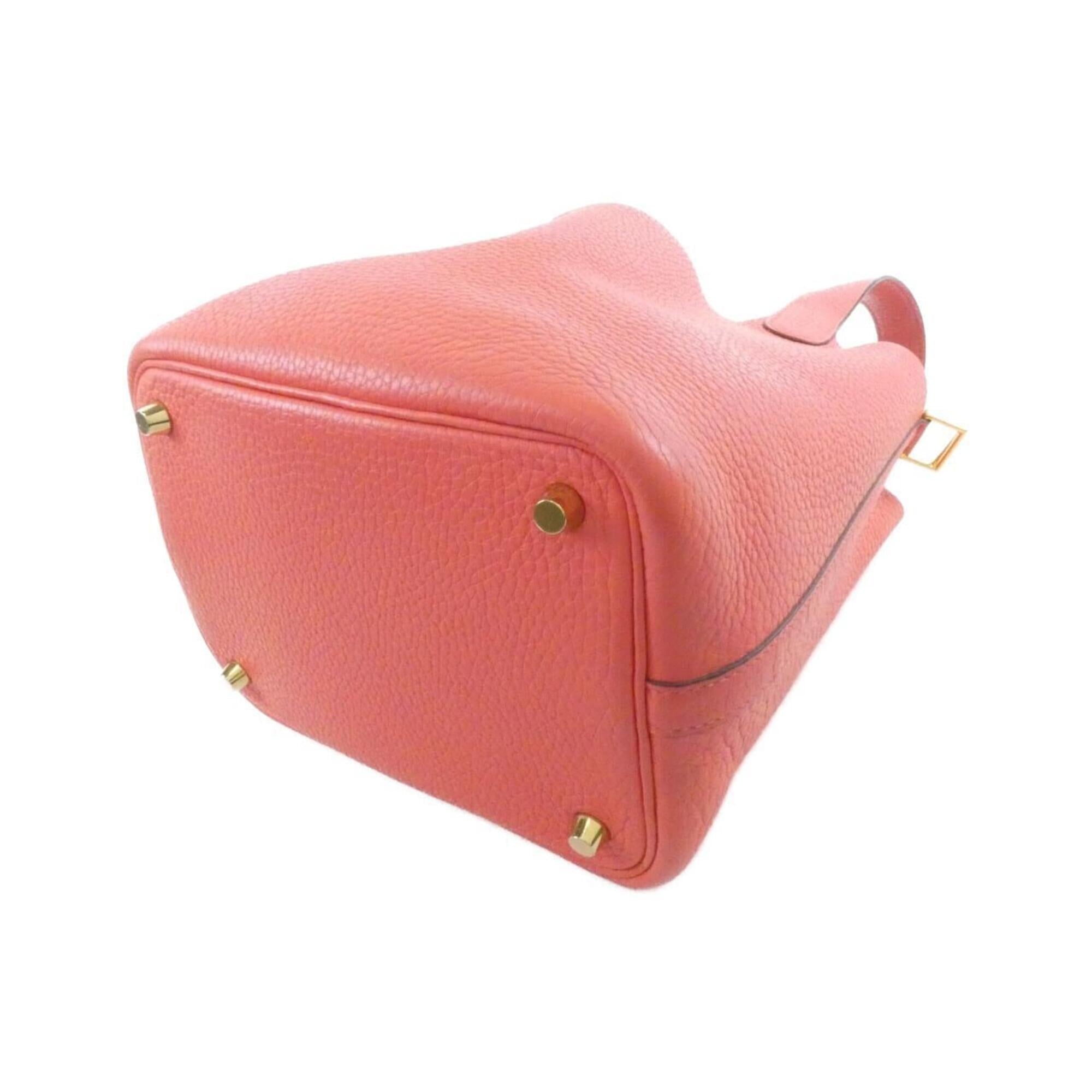Hermes Rose Jaipur Taurillon Clemence Leather Handbag (Pre-Owned)