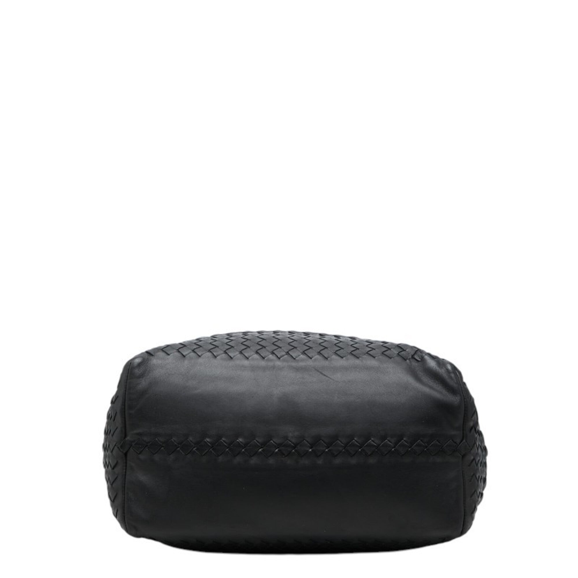 Bottega Veneta Black Leather Handbag Tote Bag (Pre-Owned)
