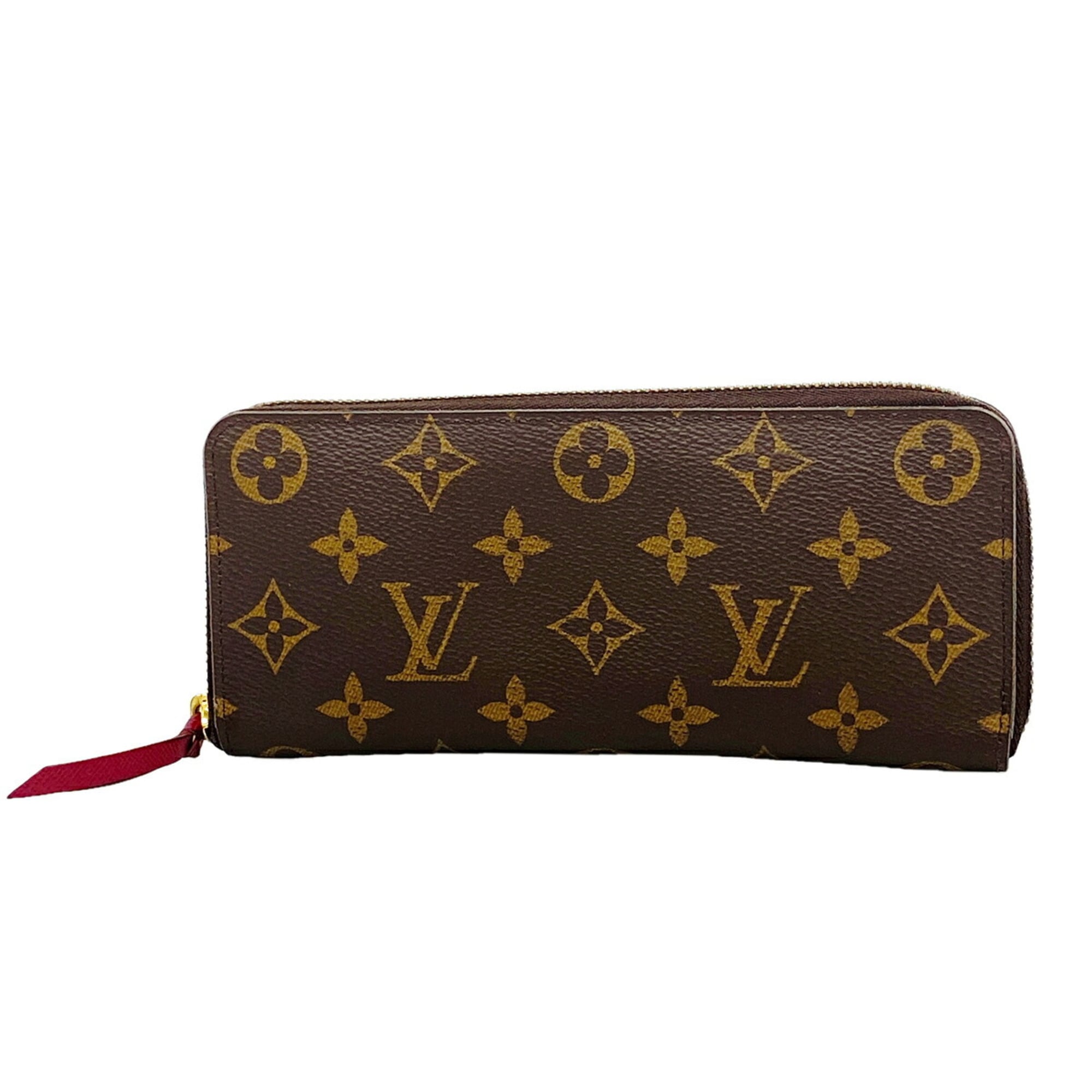 Louis Vuitton Brown Fuchsia Long Wallet (Bi-Fold) (Pre-Owned)