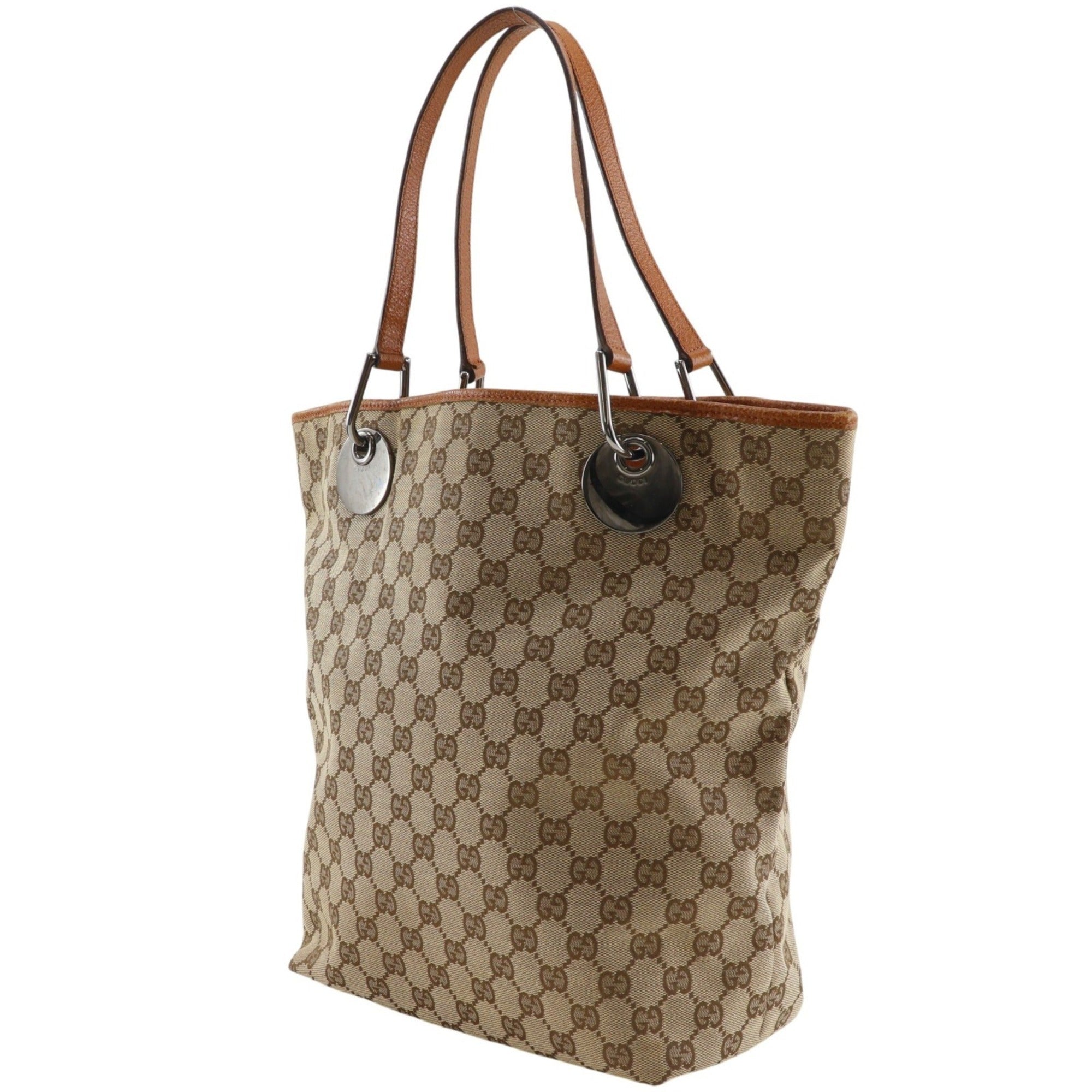 Gucci Beige Gg Canvas Tote Bag (Pre-Owned)