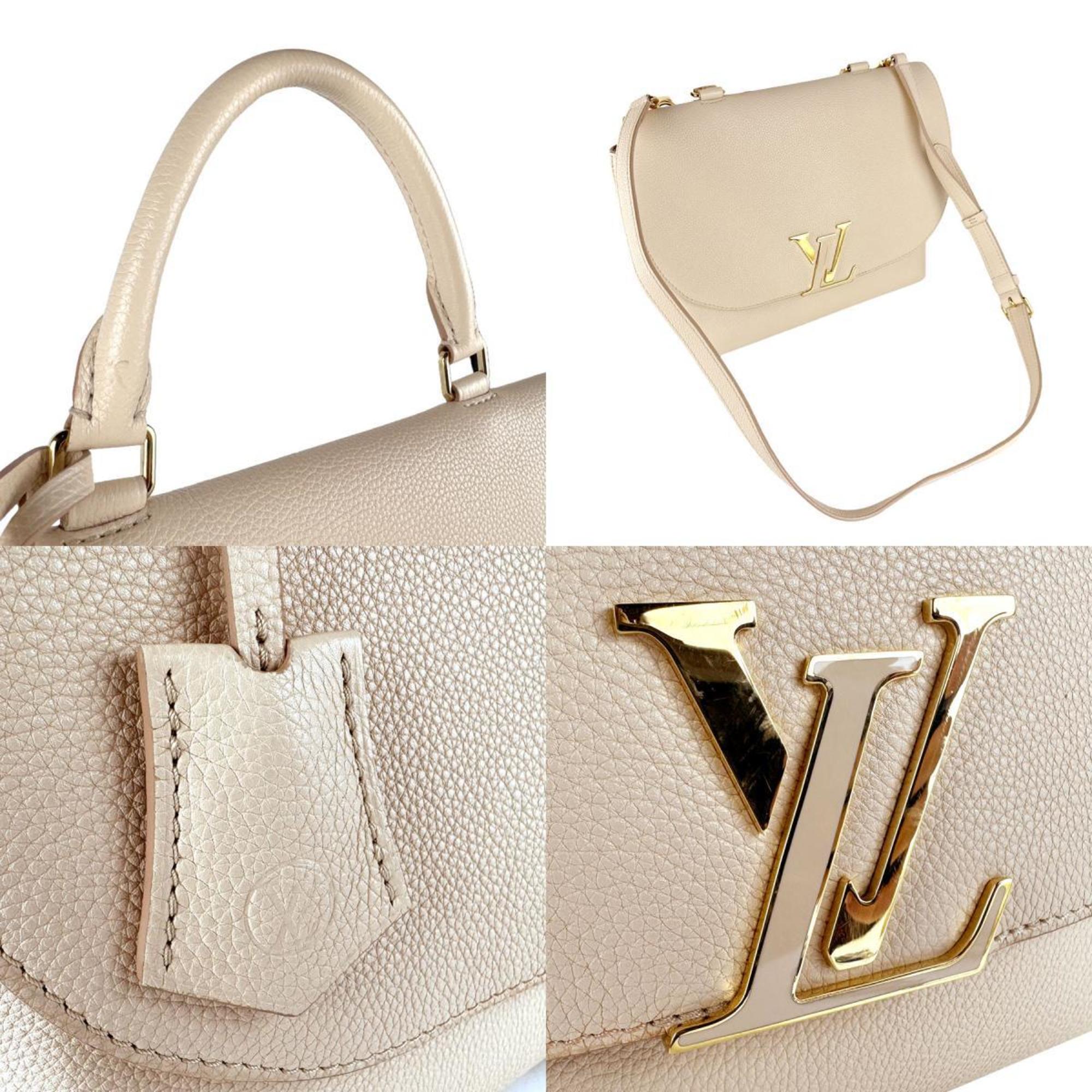 Louis Vuitton Light Beige Cuir Ombre Leather Handbag Shoulder Bag (Pre-Owned)