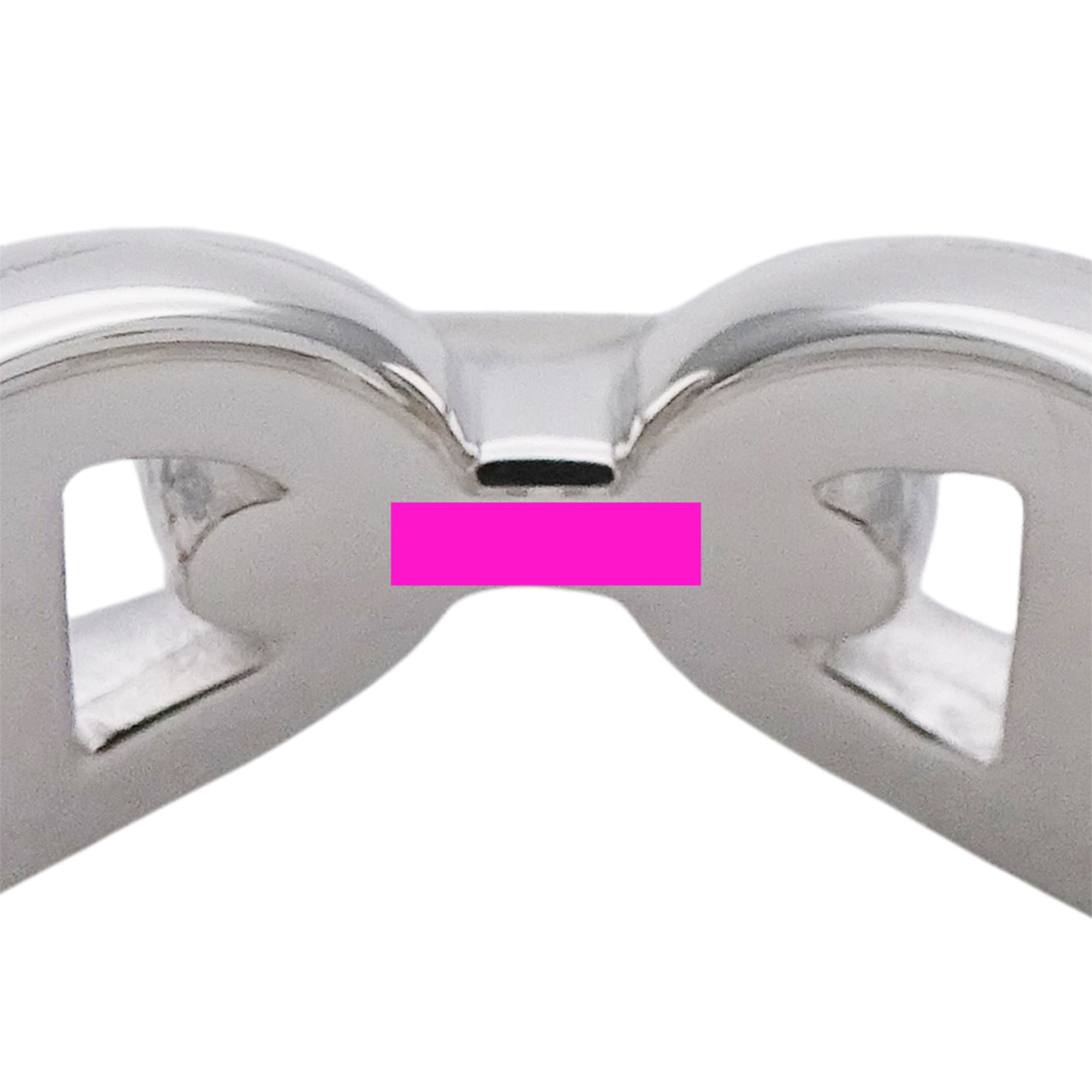 Hermes Silver Silver 925 Band Ring (Pre-Owned)