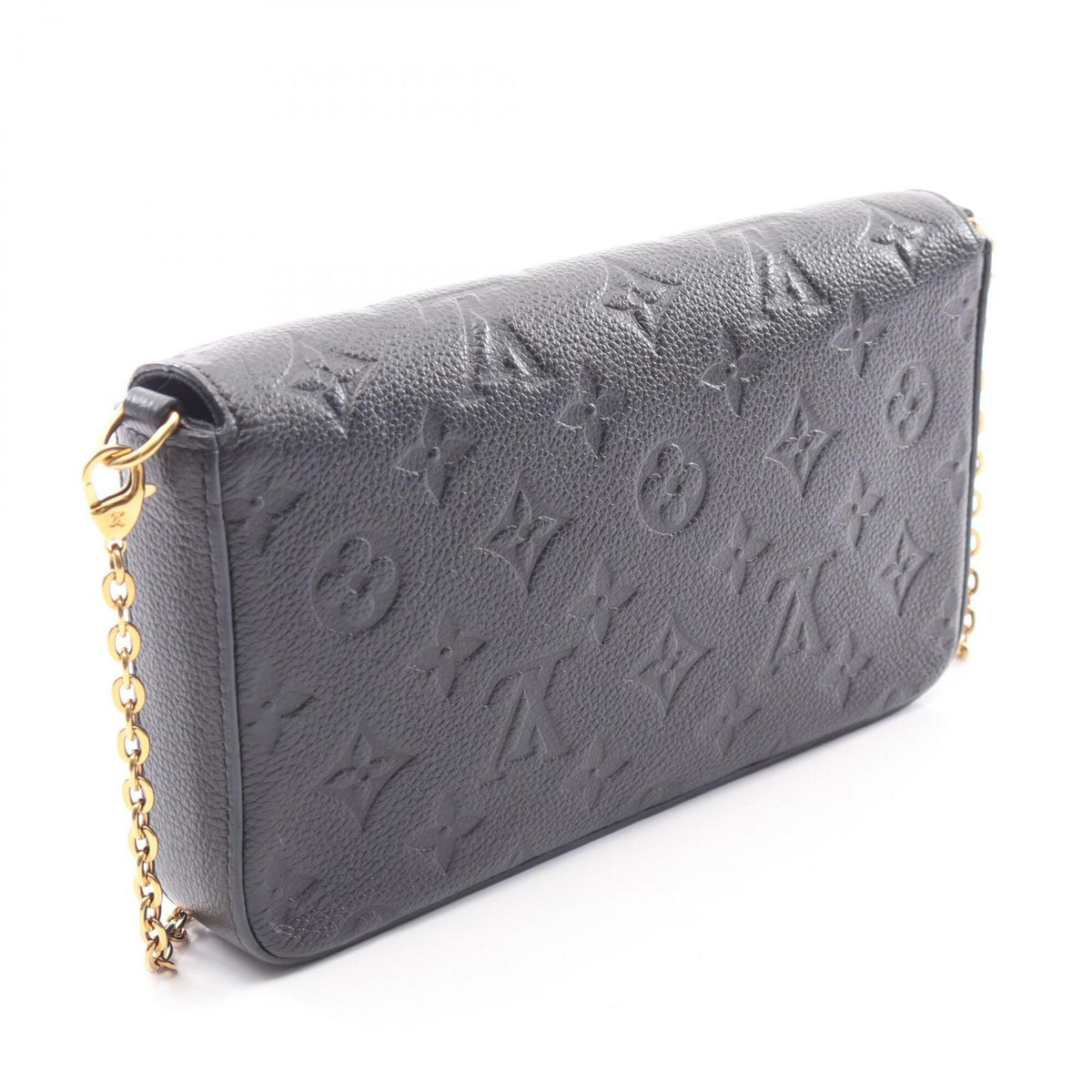 Louis Vuitton Black Noir Monogram Empreinte Handbag Pochette Pouch Shoulder Bag (Pre-Owned)