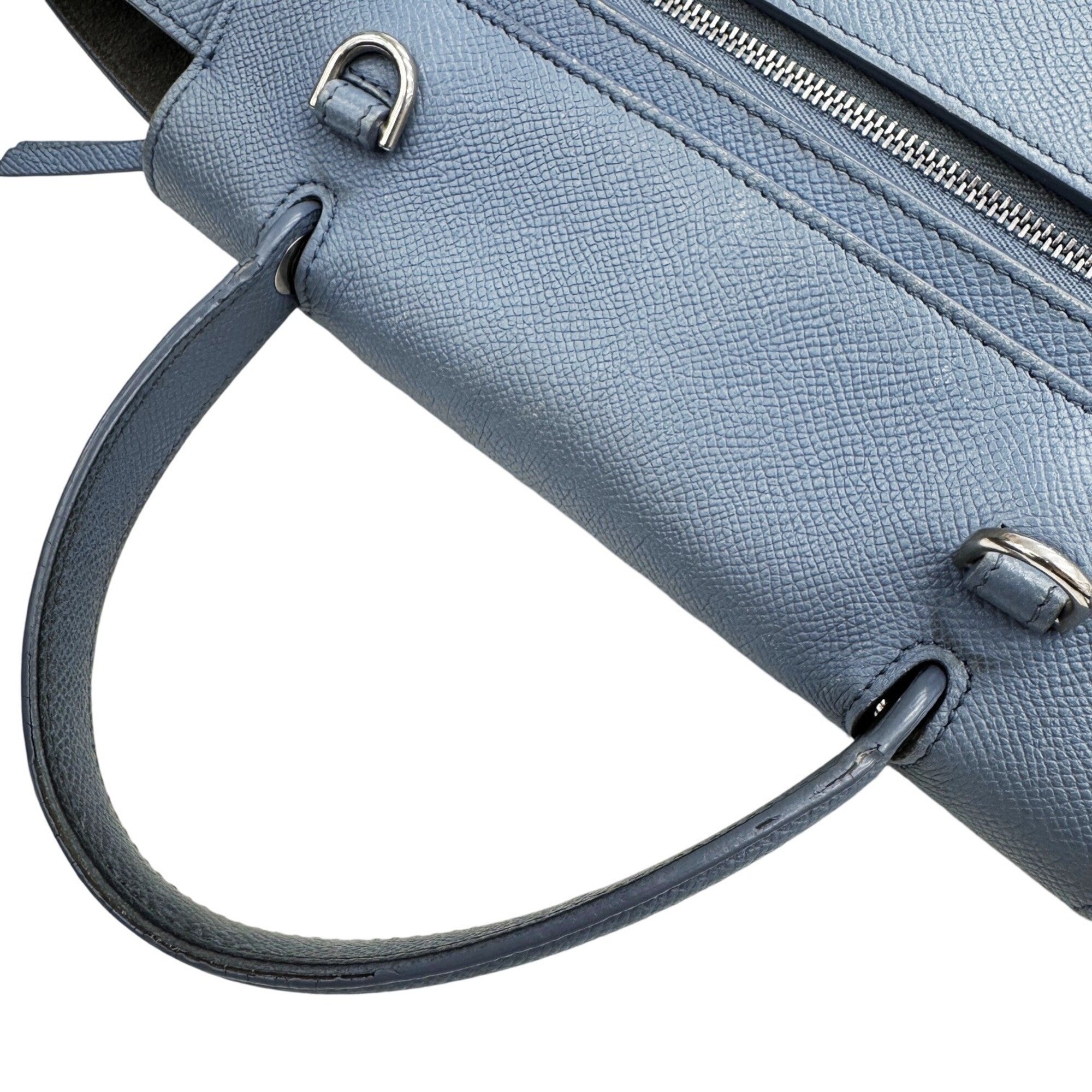 Celine Blue Leather Handbag Shoulder Bag (Pre-Owned)