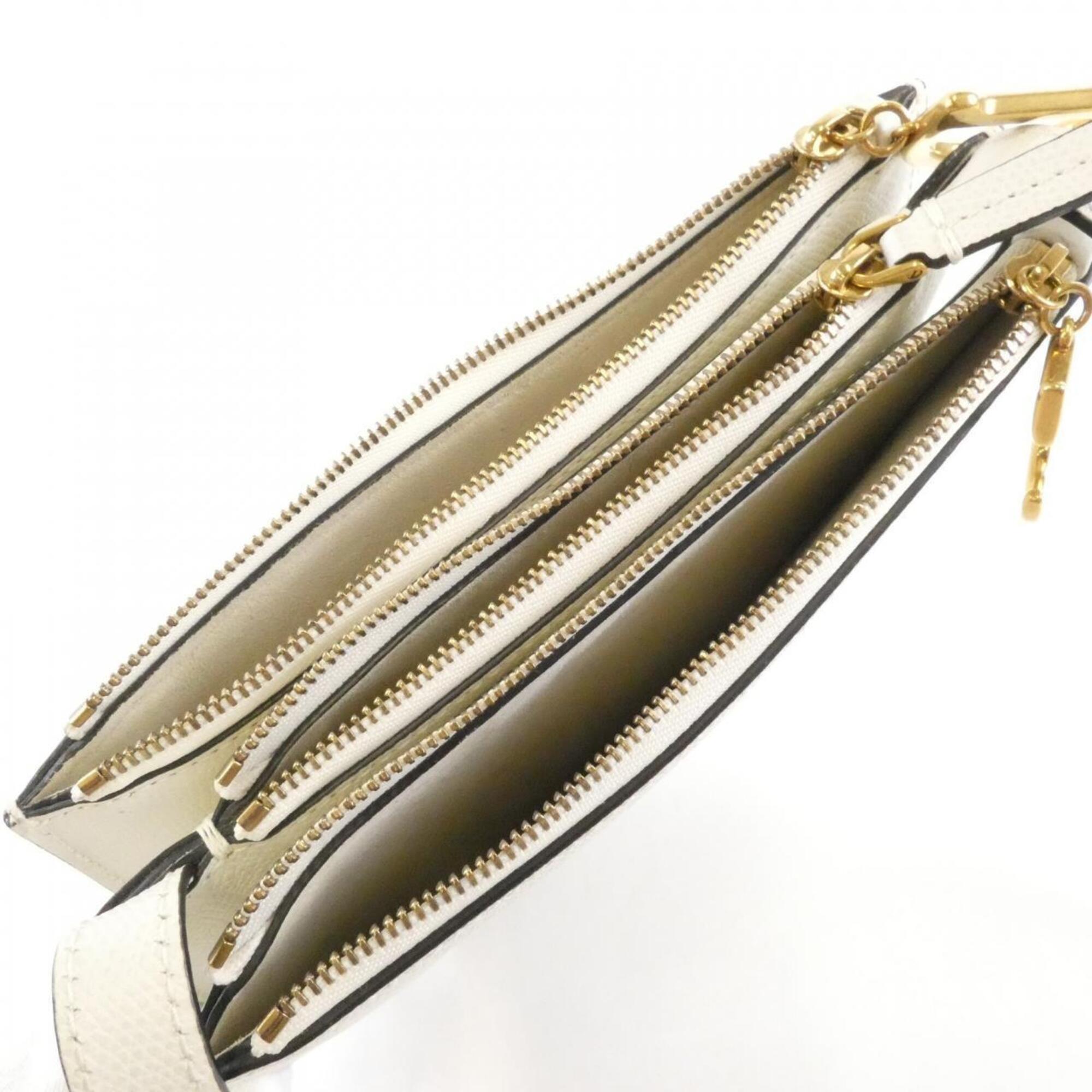 Christian Dior White Leather Saddle Bag Shoulder Bag (Pre-Owned)