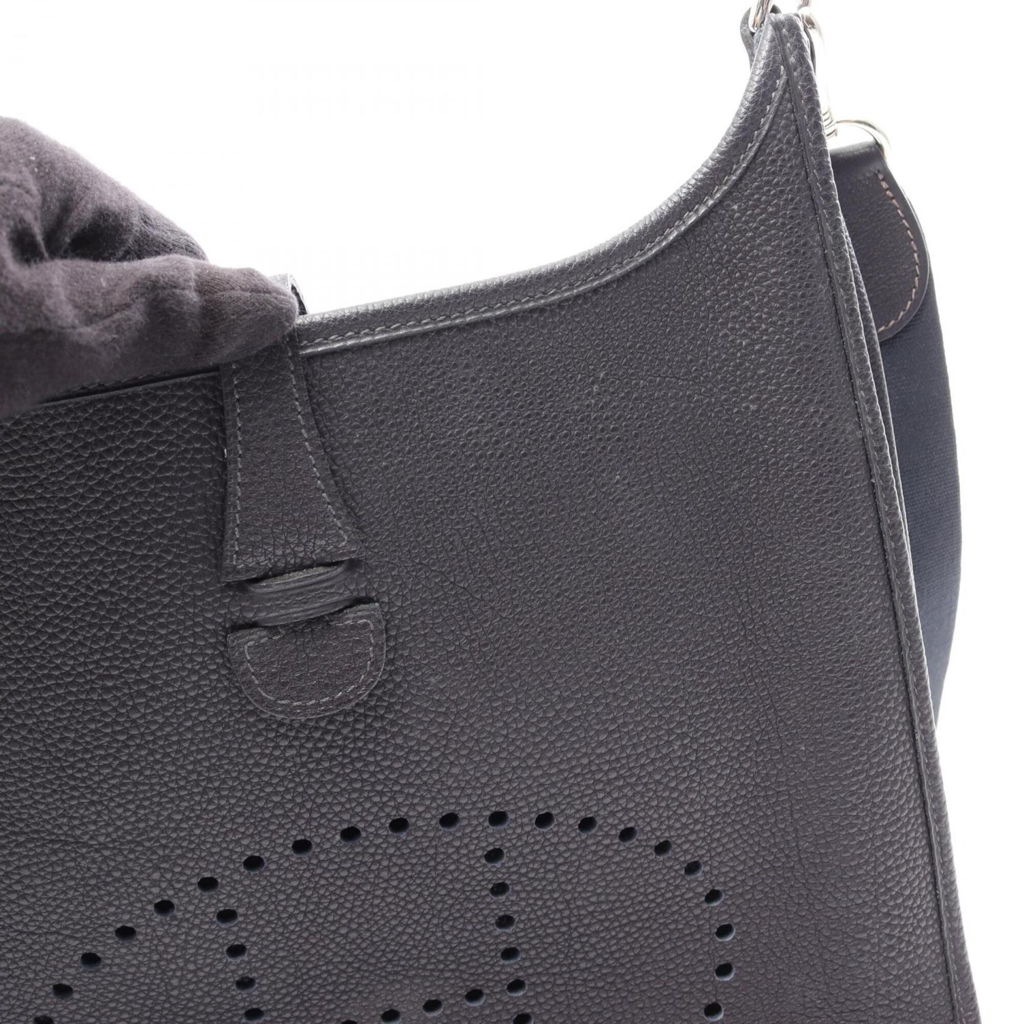 Hermes Navy Togo Leather Handbag Shoulder Bag (Pre-Owned)