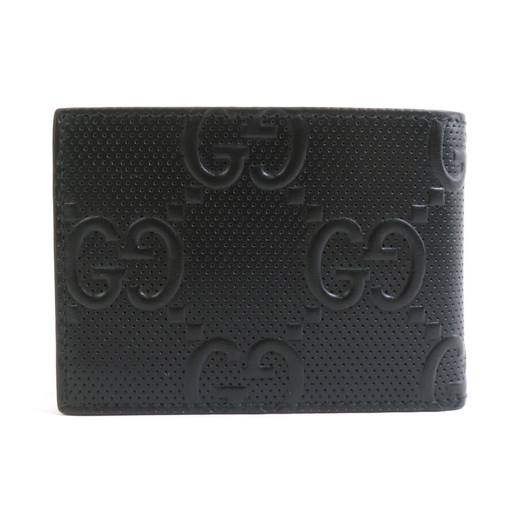 Gucci Black Leather Long Bill Wallet (Bi-Fold) (Pre-Owned)