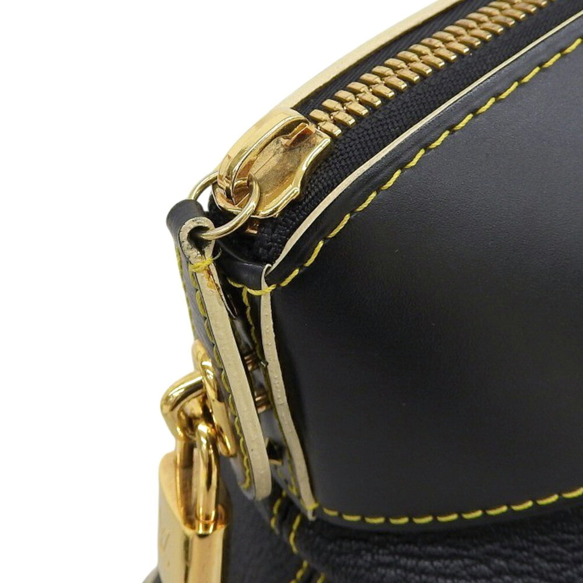 Louis Vuitton Black Noir Leather Handbag (Pre-Owned)