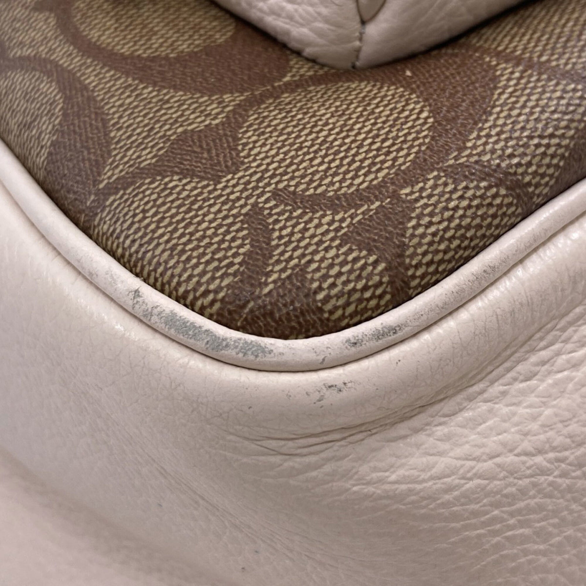 Coach Brown White Pvc (Pre-Owned)