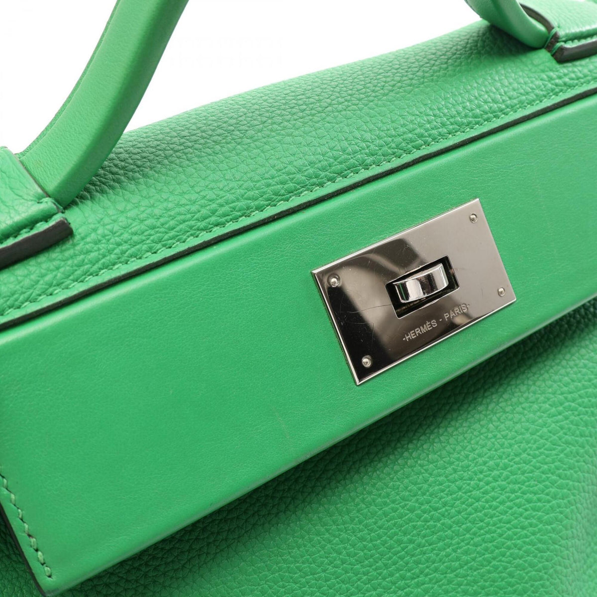 Hermes Bambou Green Togo Leather Swift Leather Handbag (Pre-Owned)