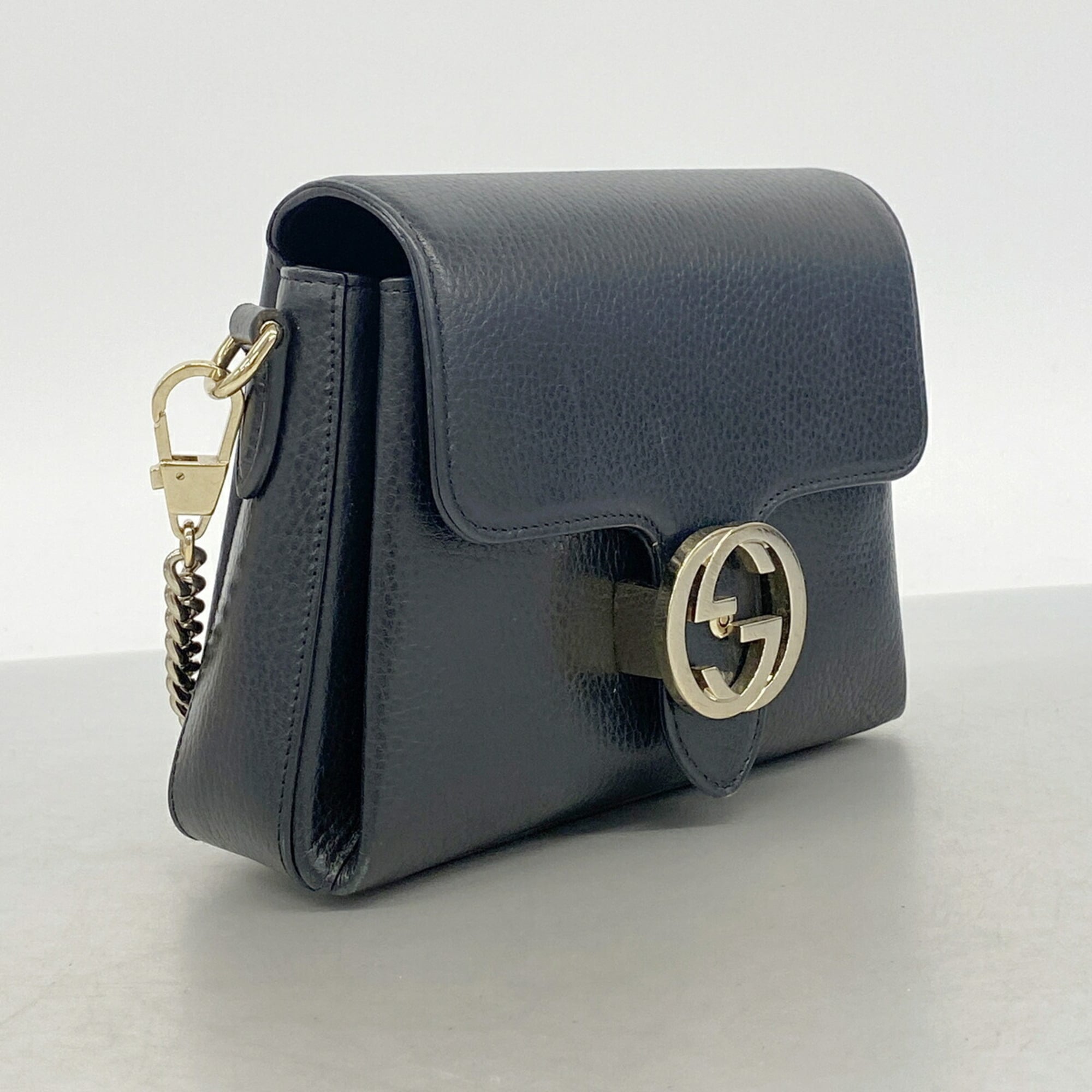 Gucci Black Leather Shoulder Bag (Pre-Owned)