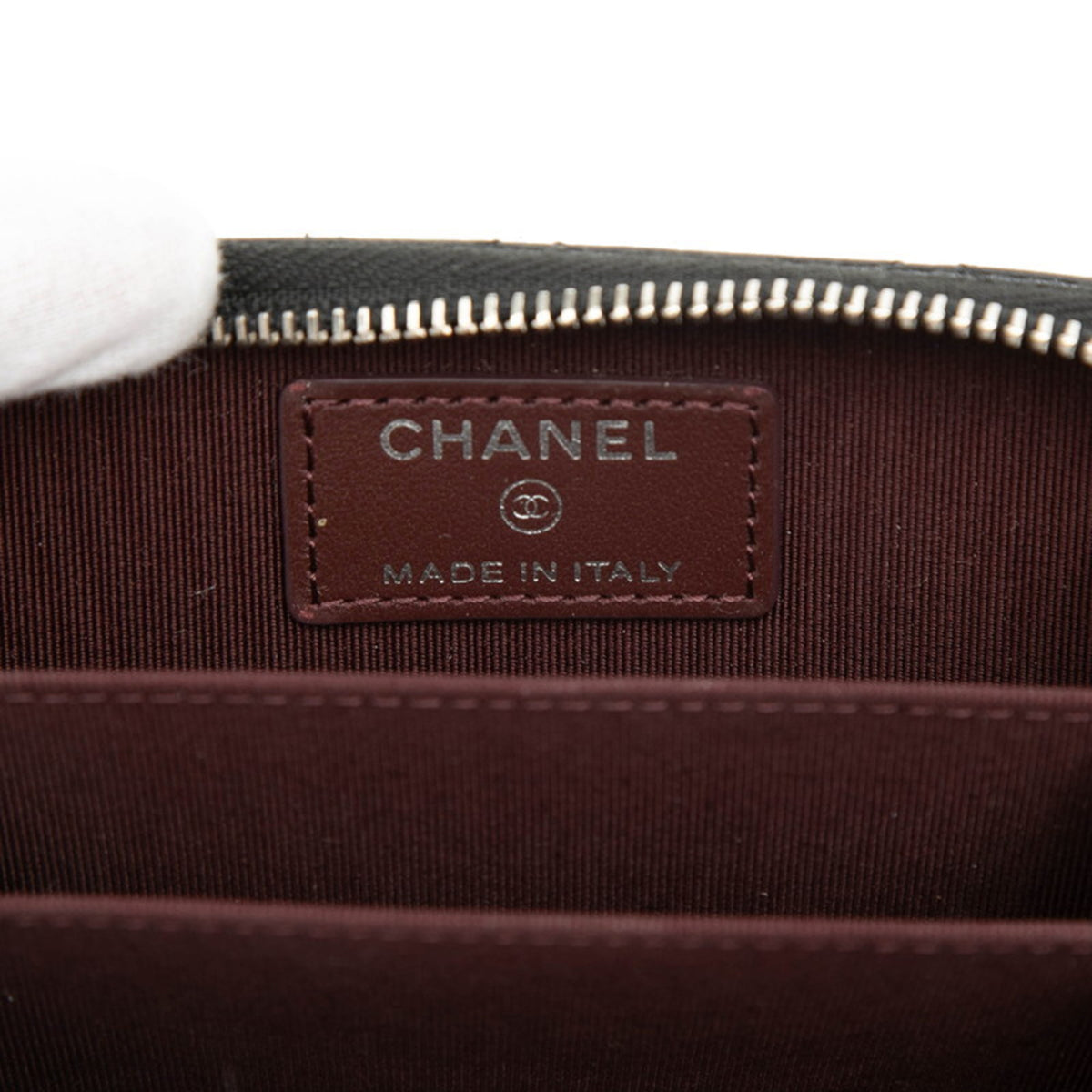 Chanel Matelasse Black Grained Calfskin Coin Purse/Coin Case (Pre-Owned)