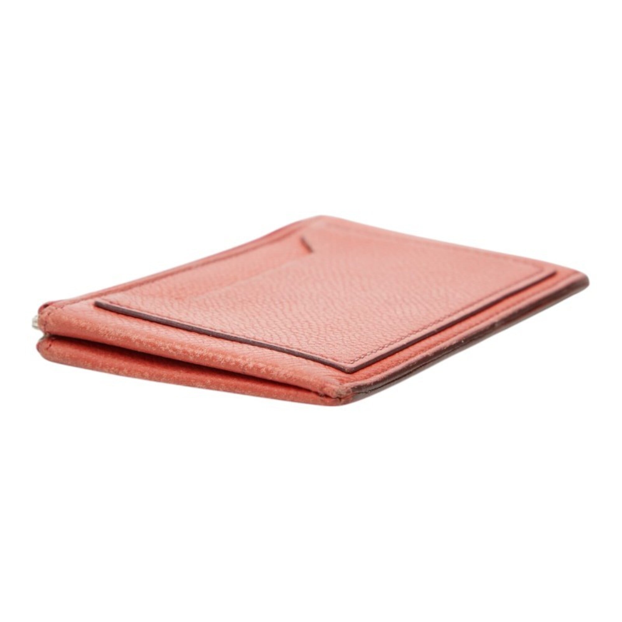 Hermes Orange Leather Coin Purse/Coin Case (Pre-Owned)