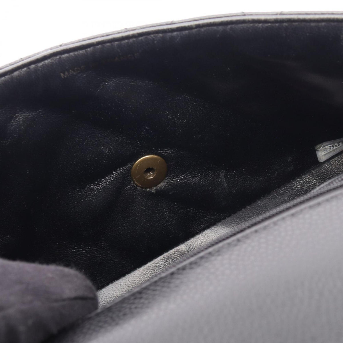 Chanel Black Grained Calfskin Handbag Shoulder Bag (Pre-Owned)