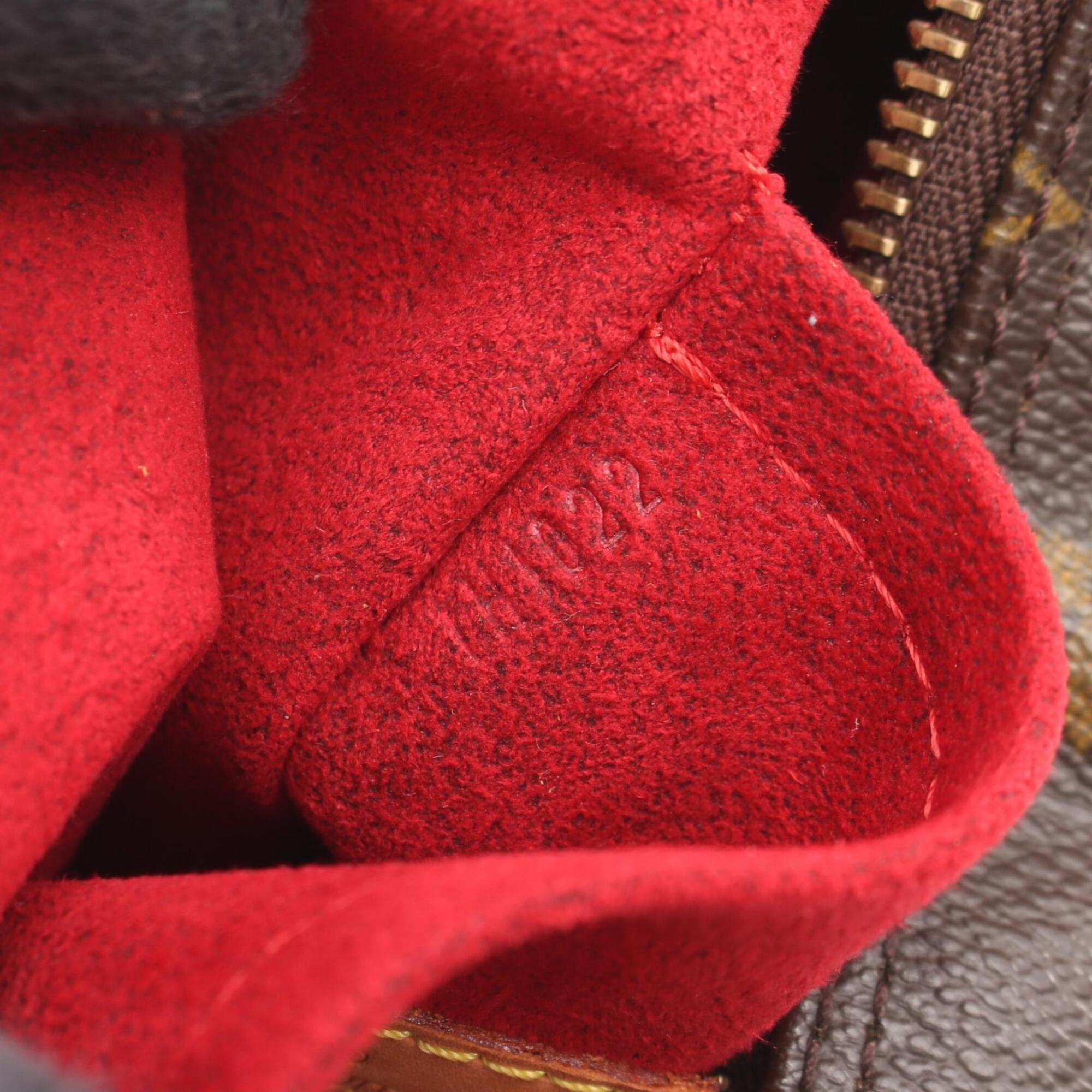 Louis Vuitton Brown Monogram Coated Canvas Leather Handbag Shoulder Bag (Pre-Owned)