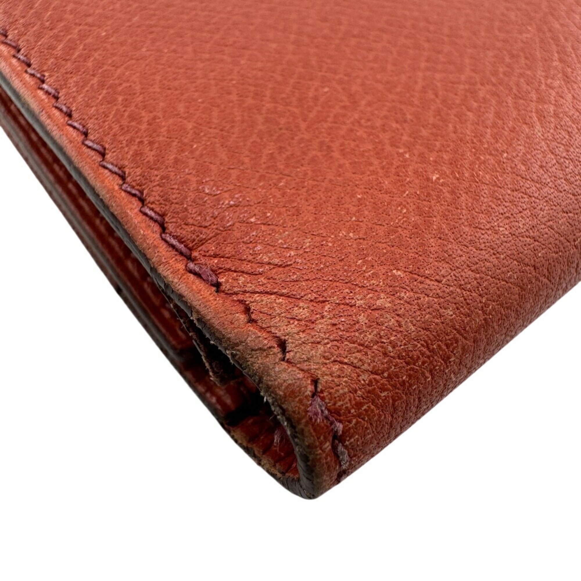 Hermes Orange Epsom Leather Long Wallet (Bi-Fold) (Pre-Owned)