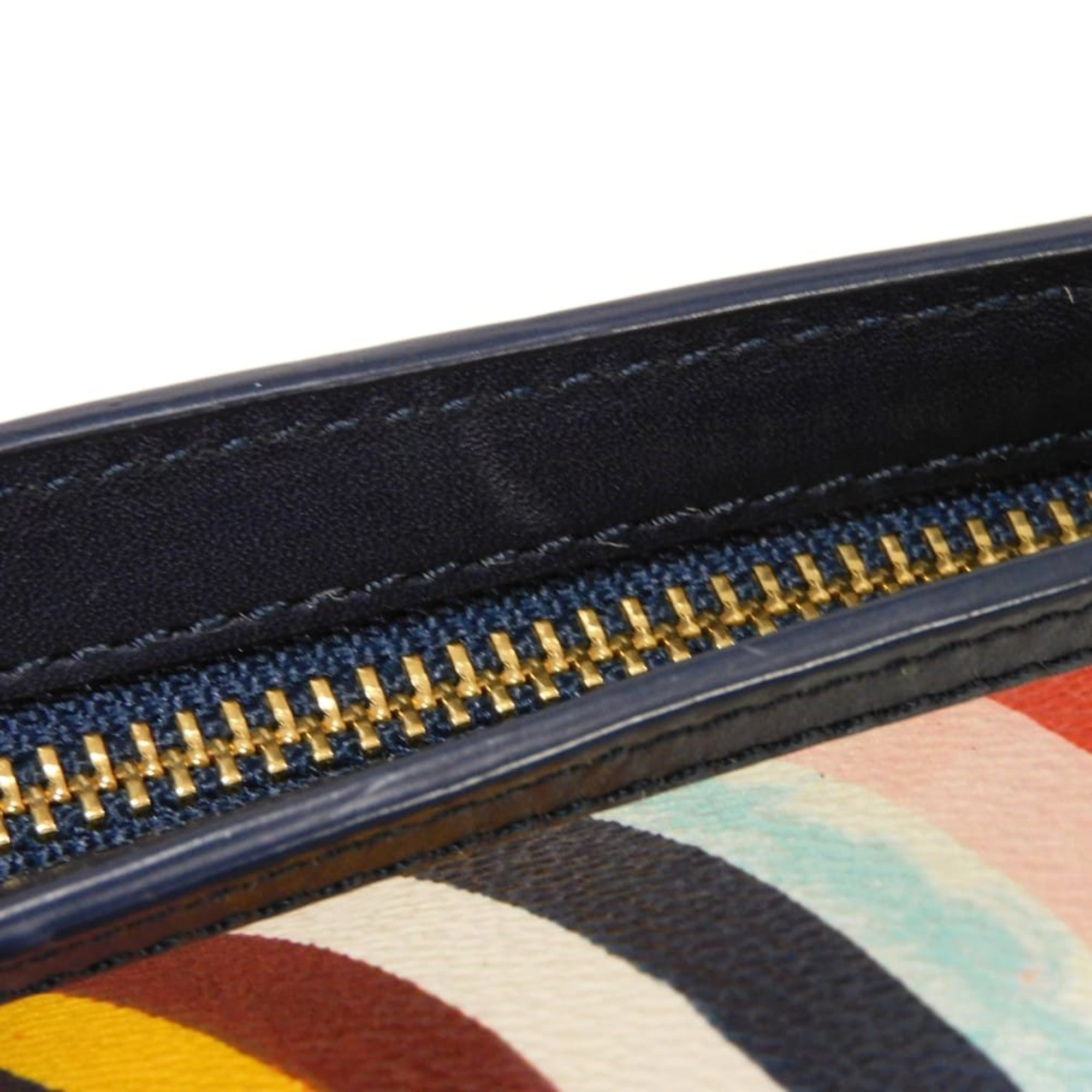 Tory Burch Multi-Color Pvc Clutch Bag Pouch (Pre-Owned)