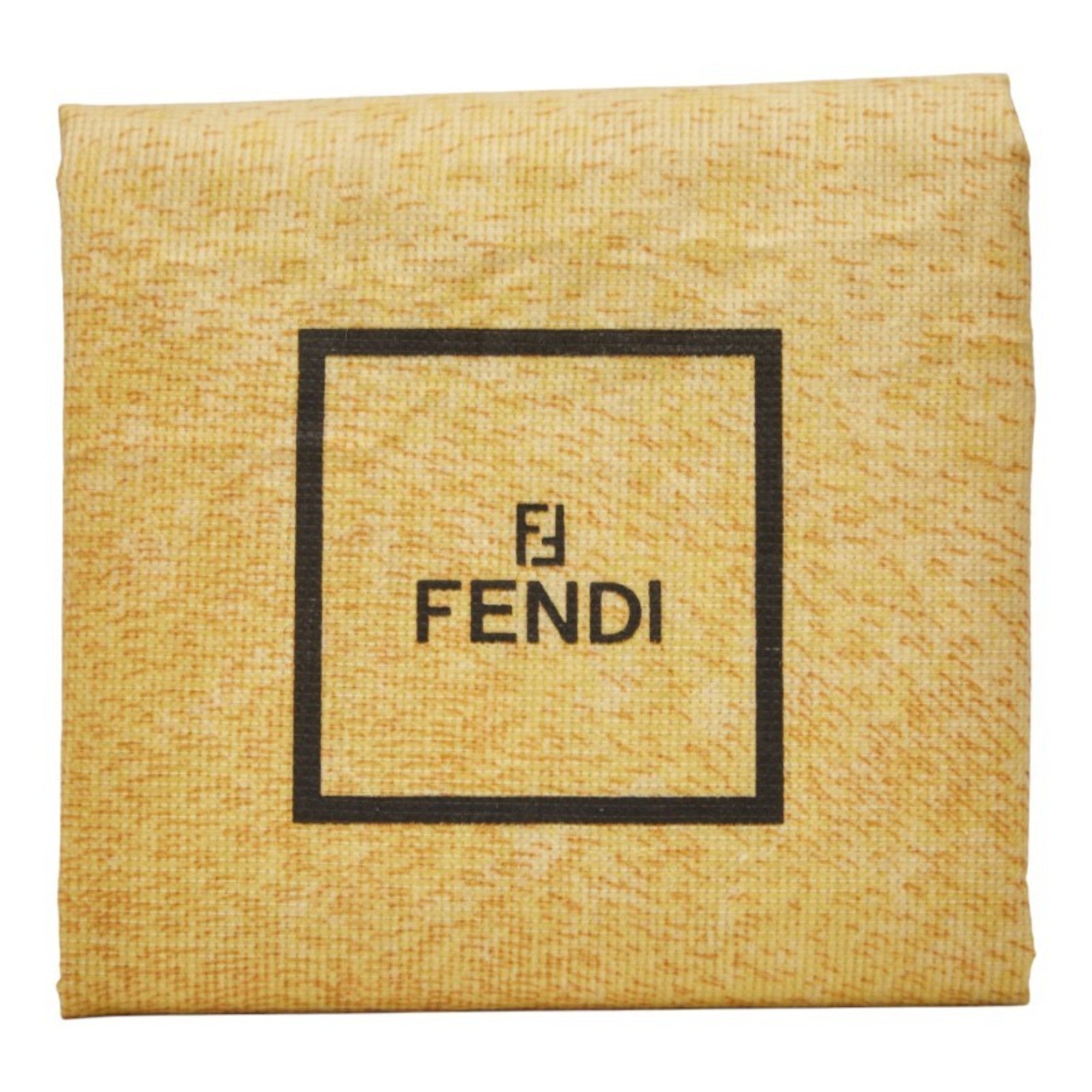 Fendi Black Brown Canvas Leather Handbag (Pre-Owned)
