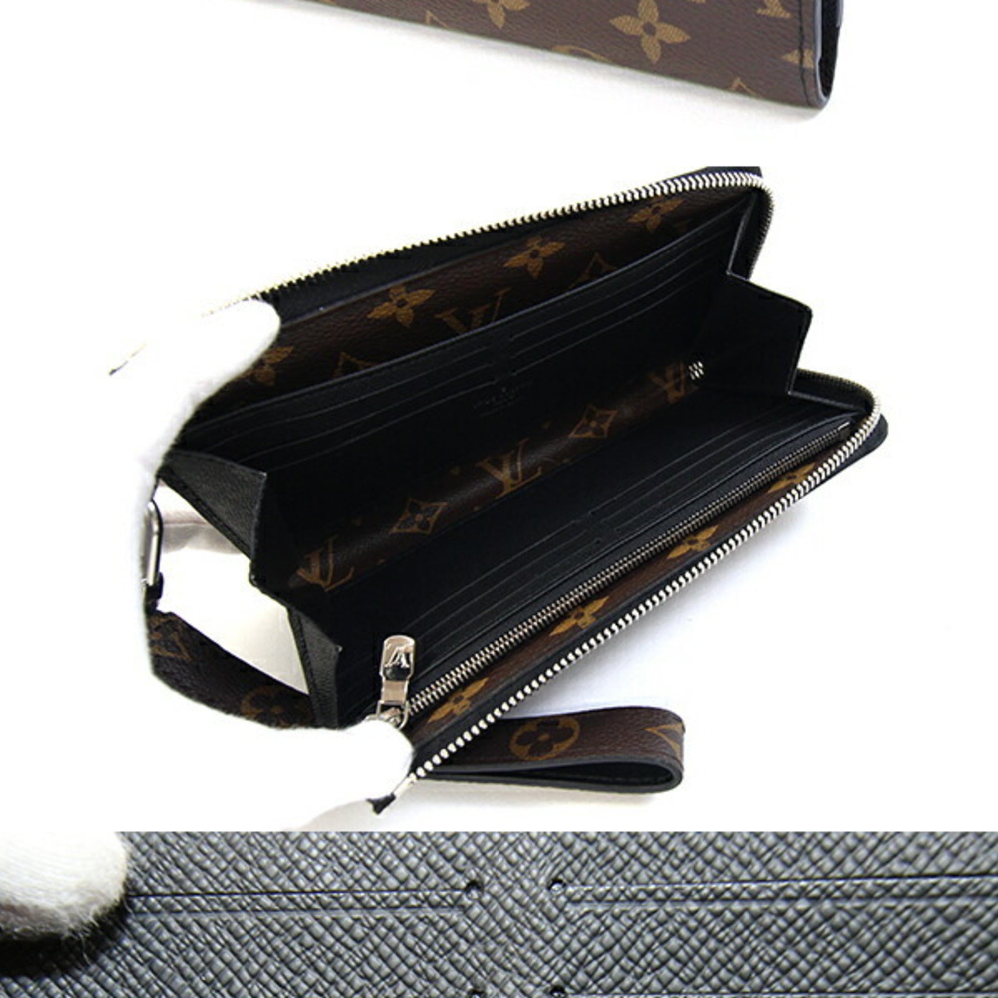 Louis Vuitton Monogram Macassar Monogram Macassar Long Wallet (Bi-Fold) (Pre-Owned)