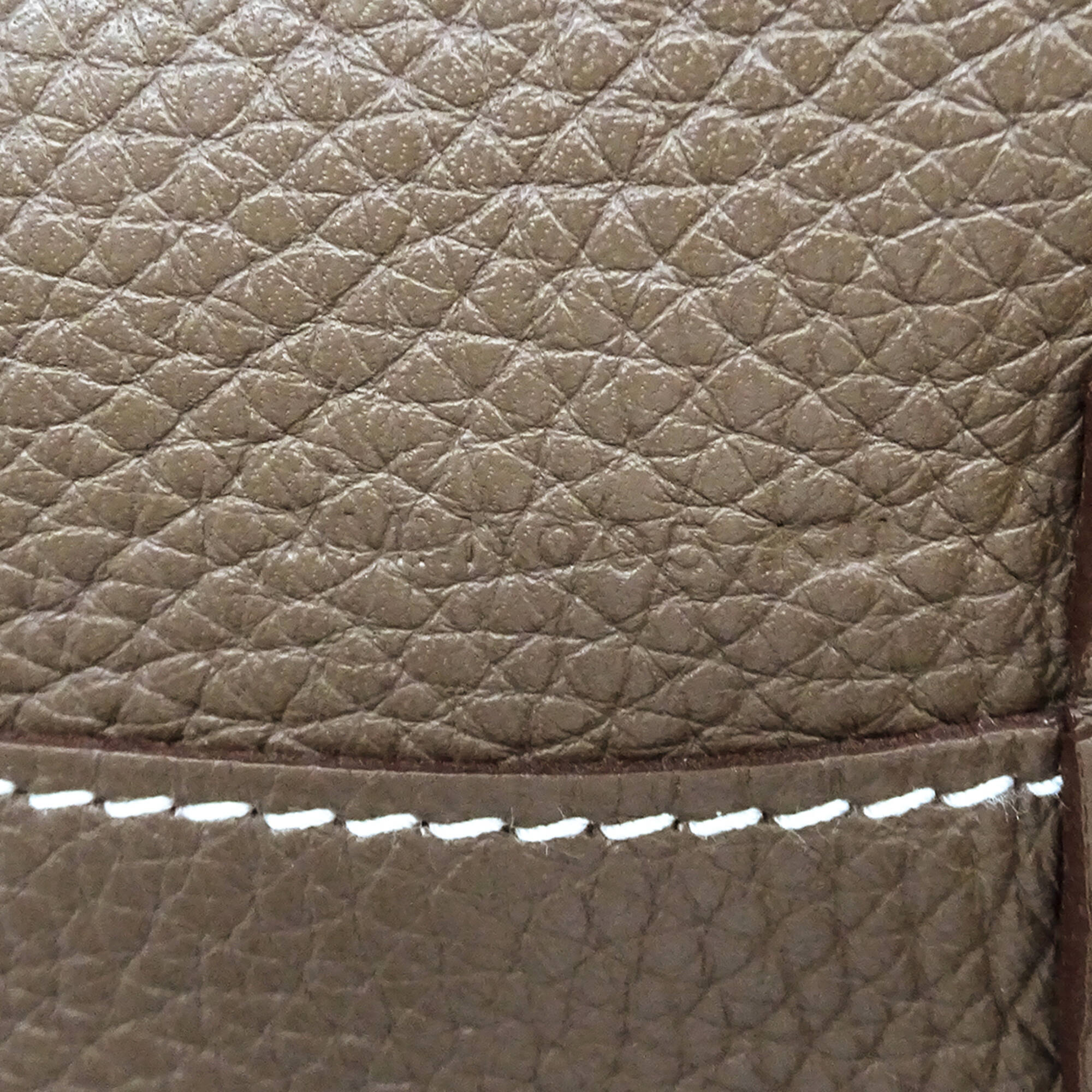 Hermes Blue Etoupe Gray Taurillon Clemence Leather Handbag Tote Bag (Pre-Owned)