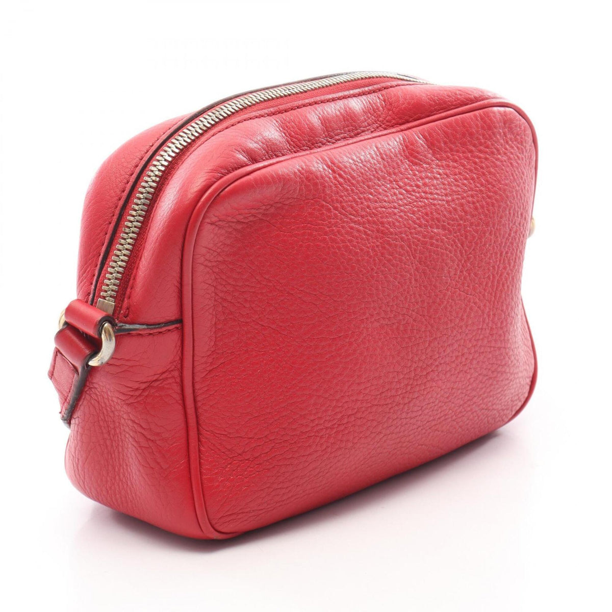 Gucci Red Color Leather Handbag Shoulder Bag (Pre-Owned)
