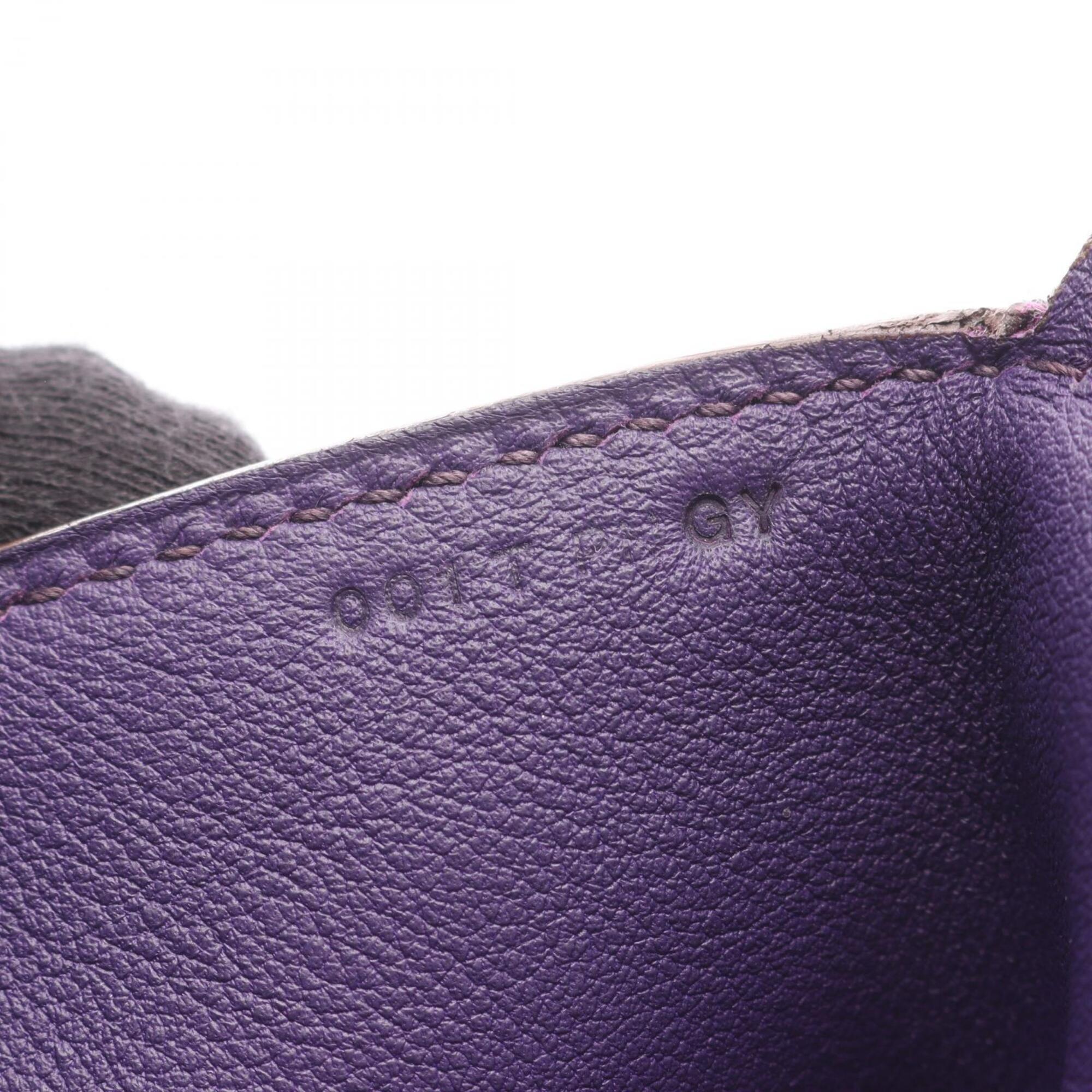 Hermes Purple Swift Leather Handbag (Pre-Owned)