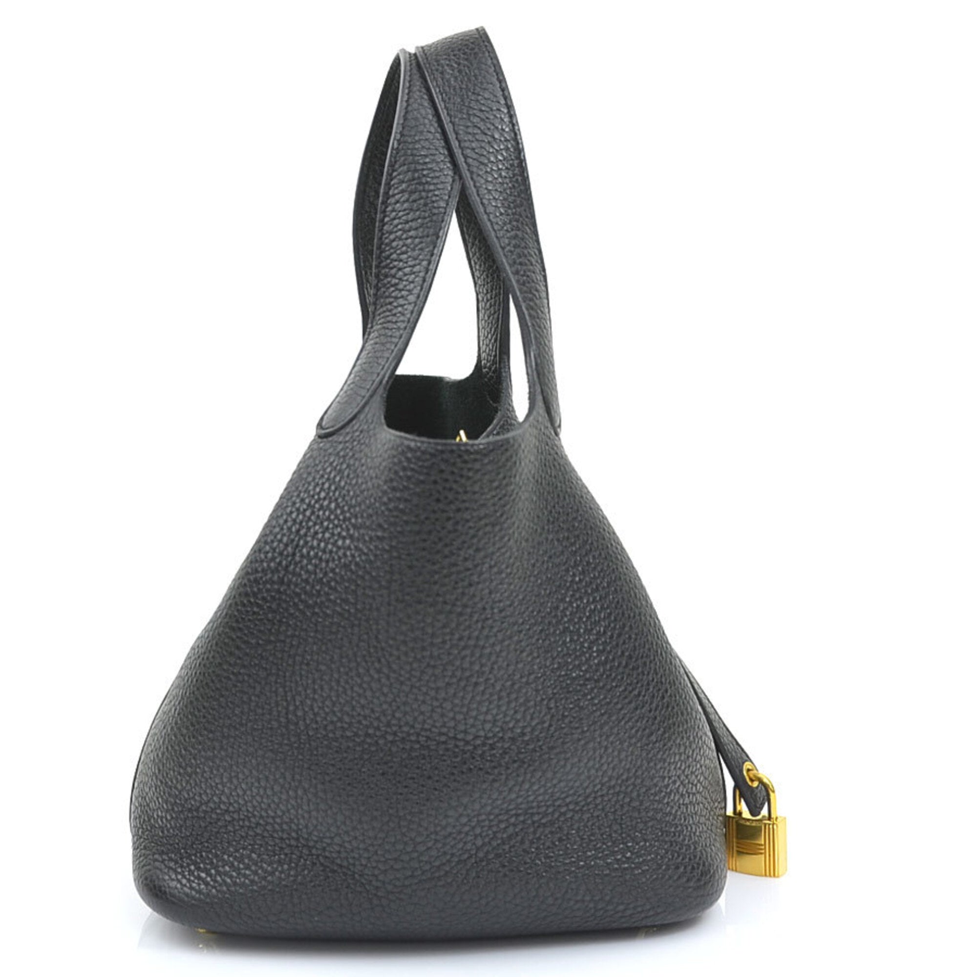 Hermes Black Taurillon Clemence Leather Handbag (Pre-Owned)