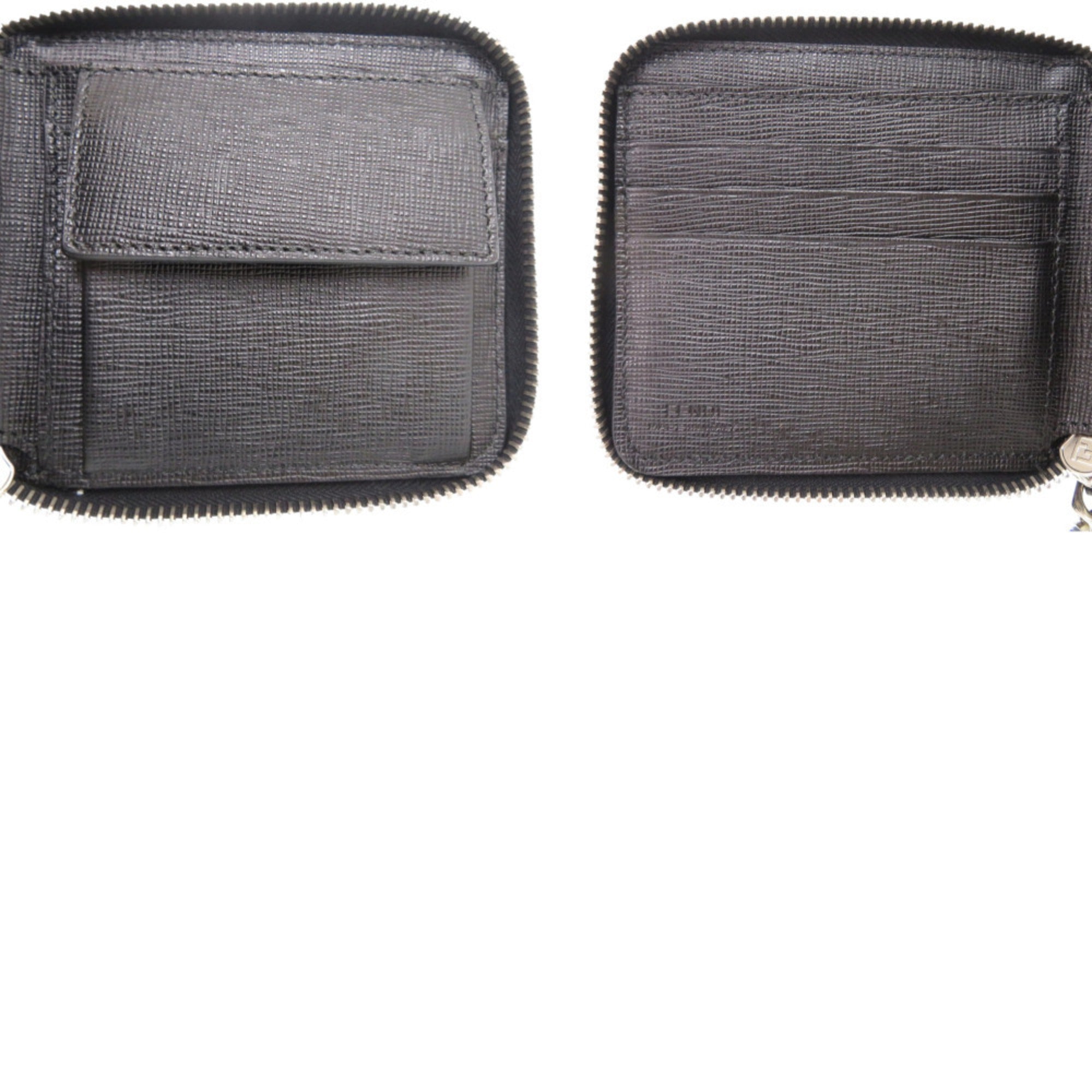 Fendi Black Blue Leather Wallet (Bi-Fold) (Pre-Owned)