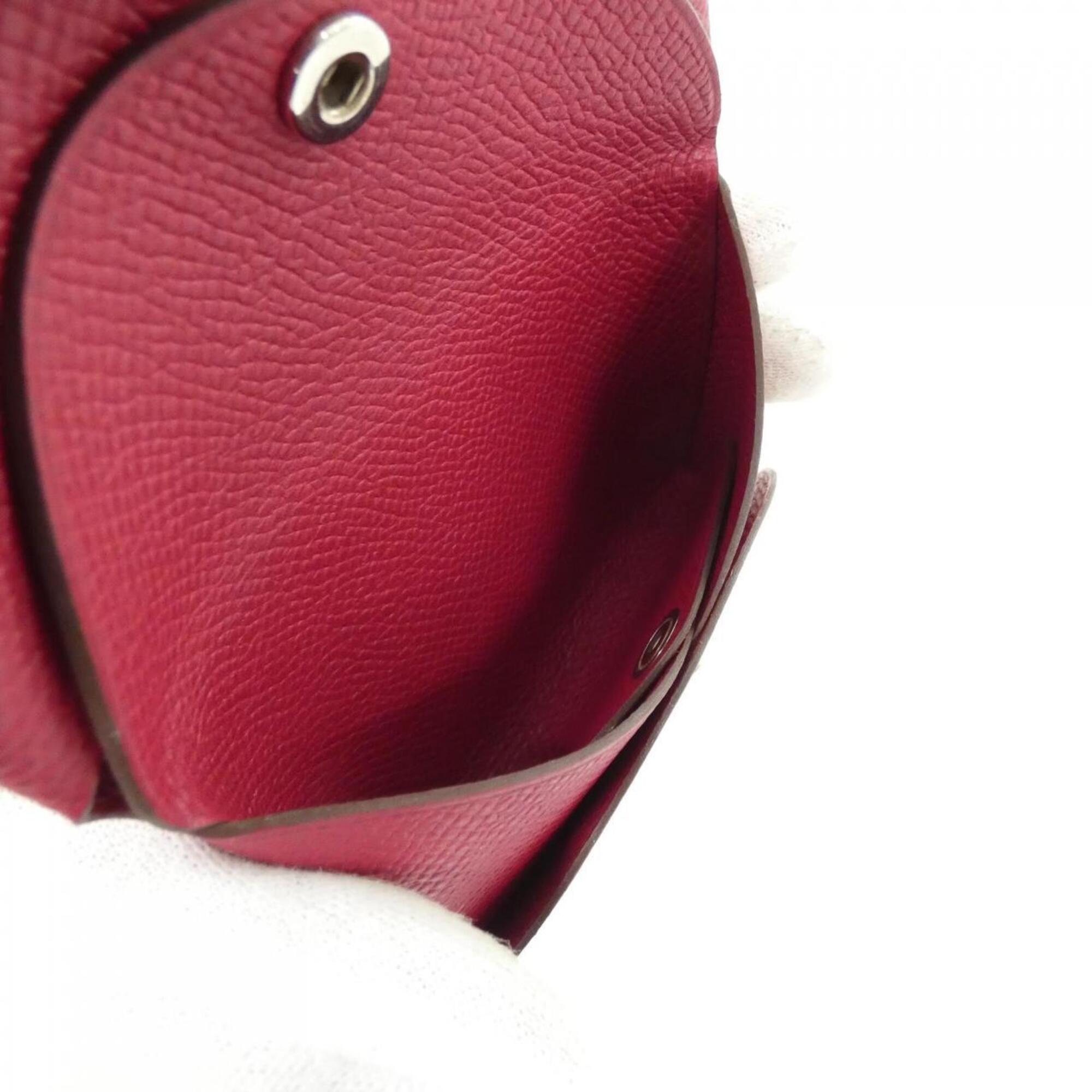 Hermes Ruby Epsom Leather Coin Purse/Coin Case (Pre-Owned)