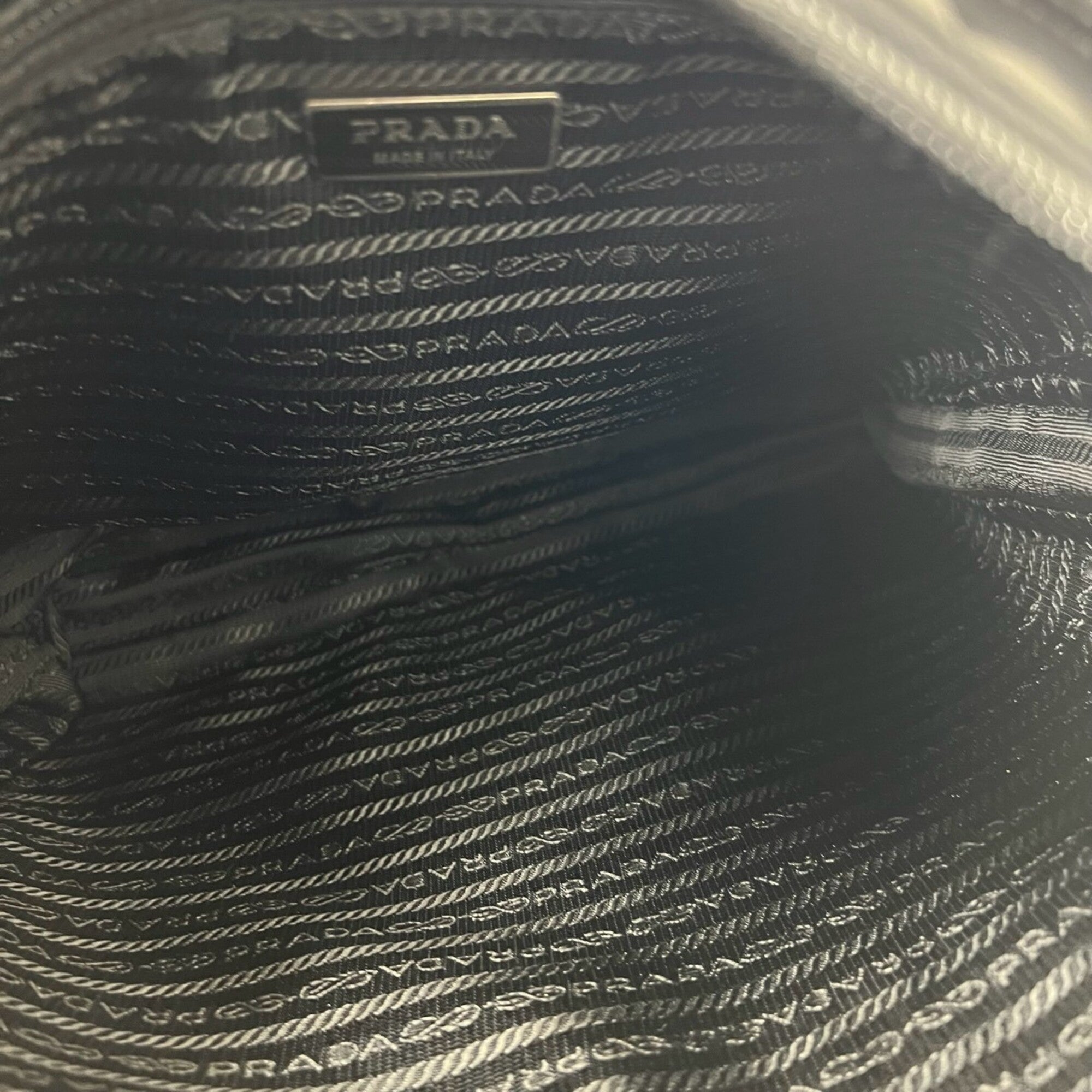 Prada Black Nylon Leather Shoulder Bag Tote Bag (Pre-Owned)