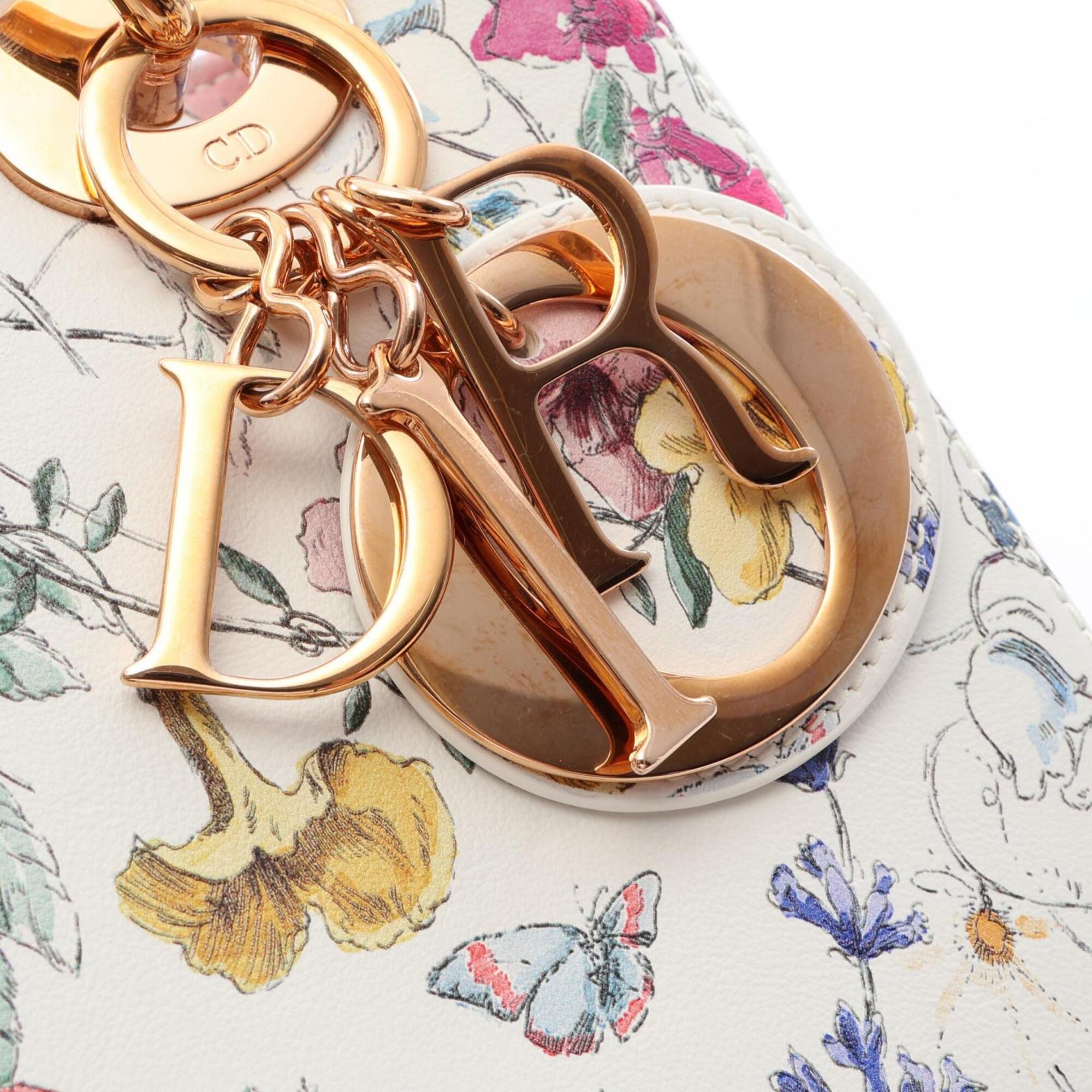 Christian Dior Multi-Color White Leather Handbag (Pre-Owned)