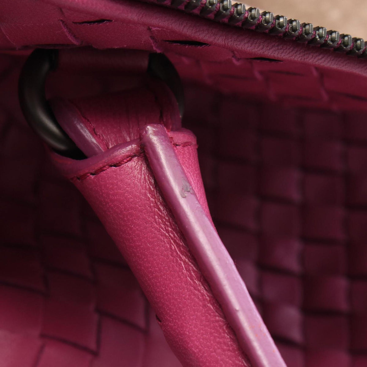 Bottega Veneta Purple Intrecciato Handbag Tote Bag (Pre-Owned)