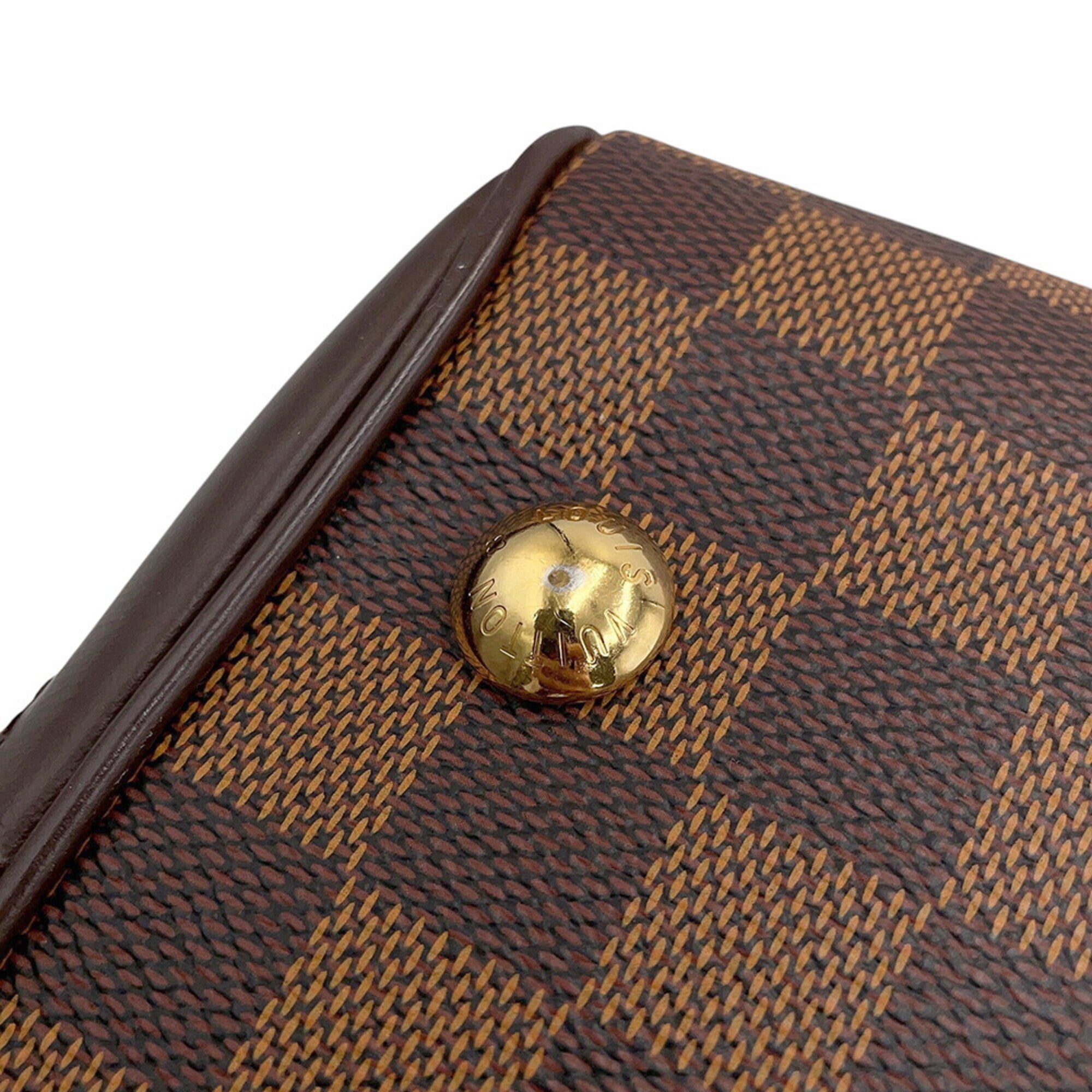 Louis Vuitton Damier Damier Canvas Ebene Red Color Handbag (Pre-Owned)