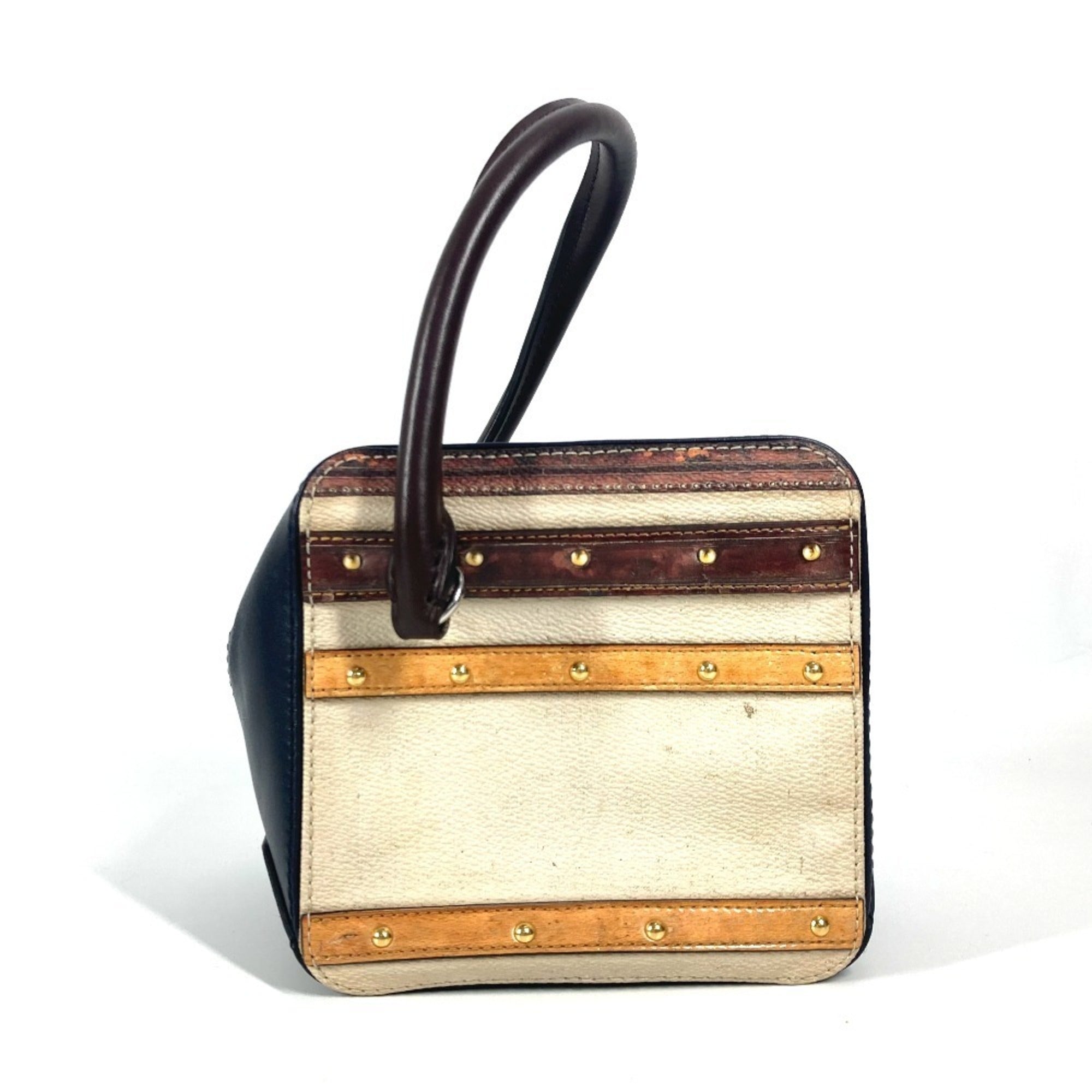 Louis Vuitton Navy Leather Handbag (Pre-Owned)