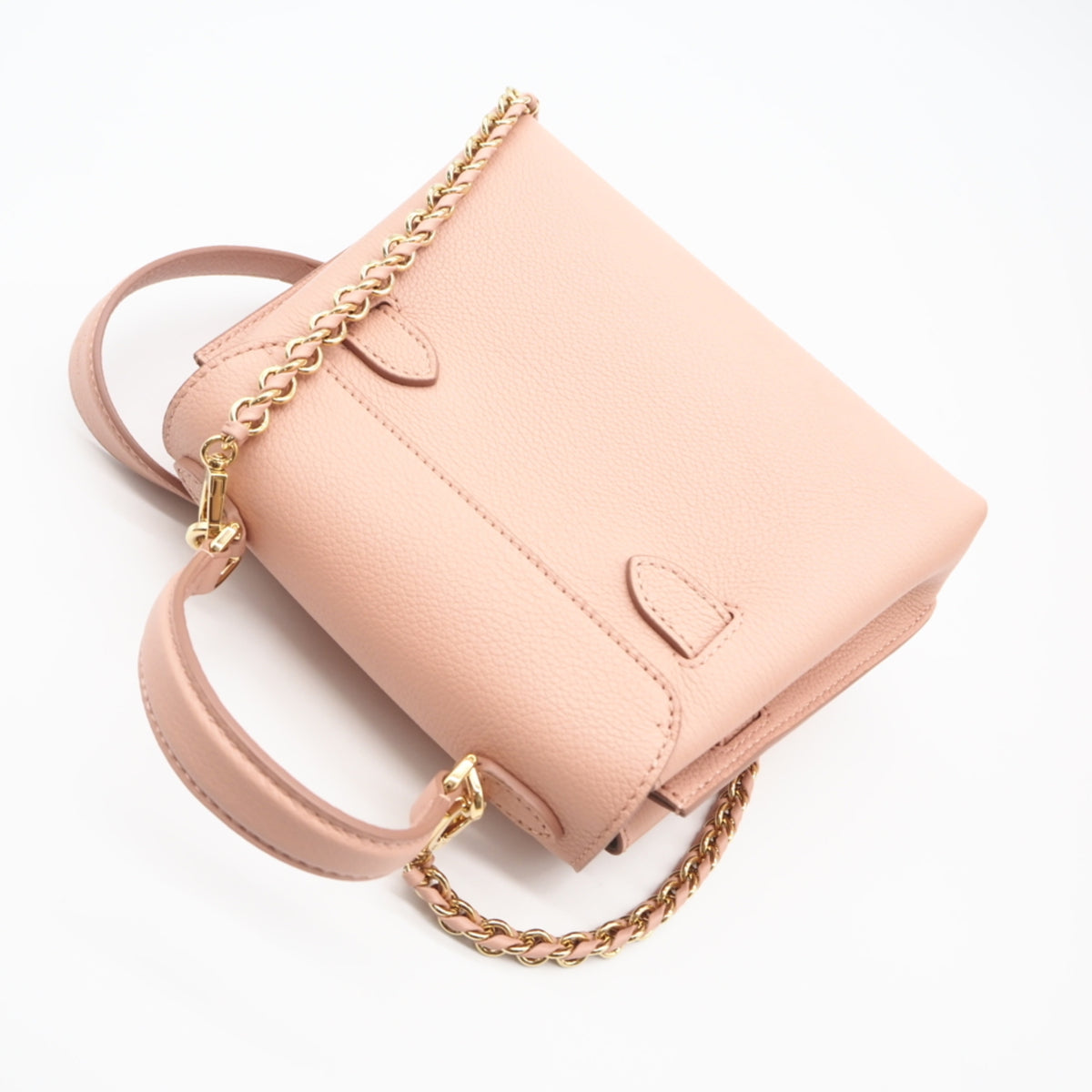 Louis Vuitton Pink Beige Leather Shoulder Bag (Pre-Owned)