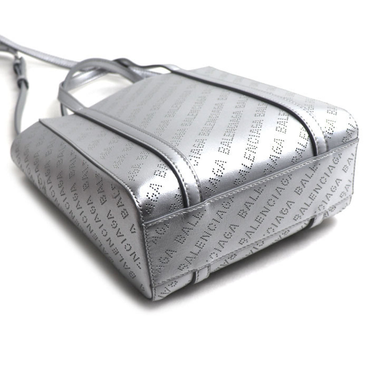 Balenciaga Silver Leather Tote Bag (Pre-Owned)