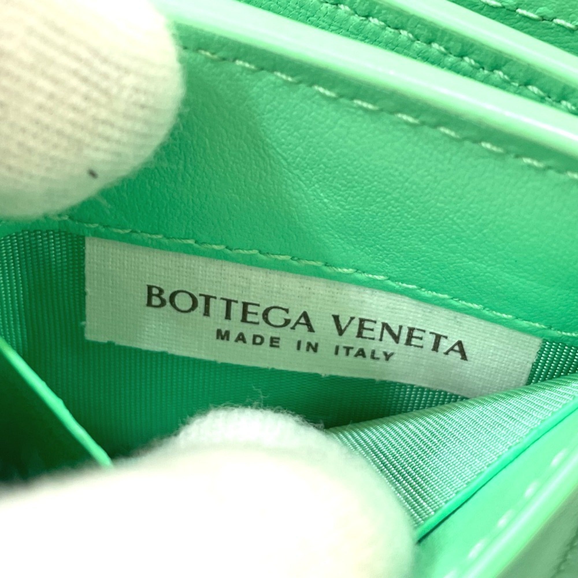 Bottega Veneta Green Leather Wallet (Tri-Fold) (Pre-Owned)