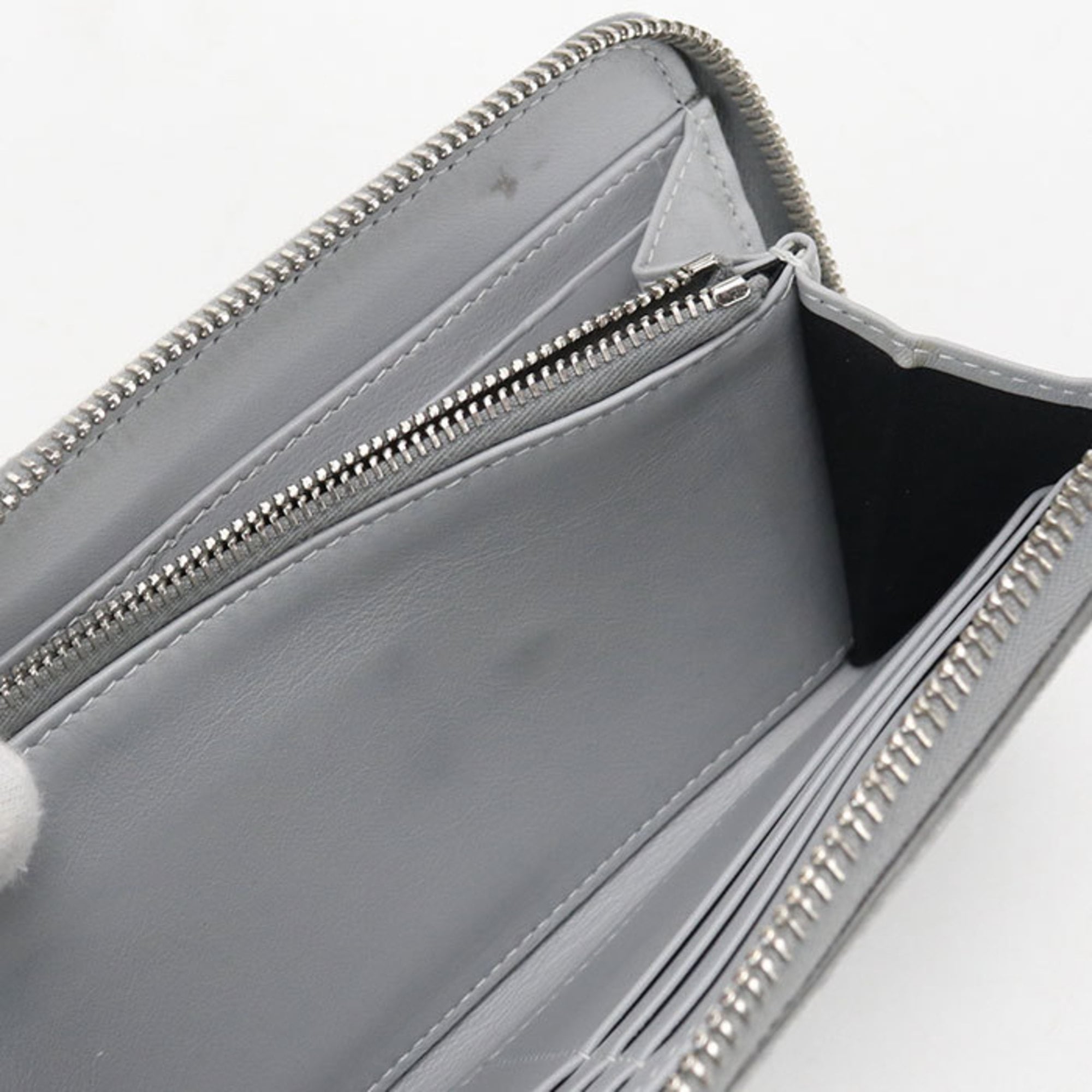 Christian Dior Gray Pvc Long Wallet (Bi-Fold) (Pre-Owned)