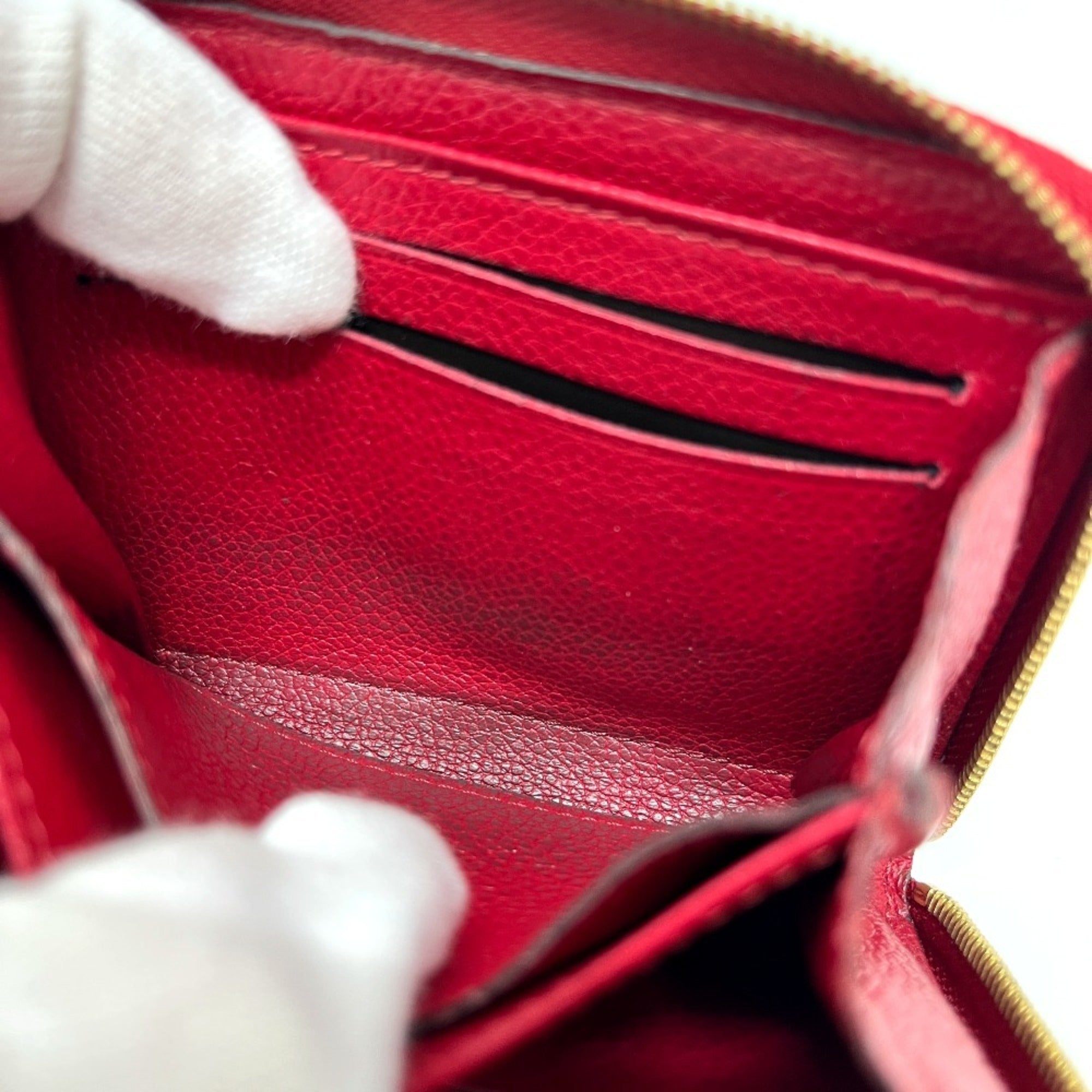 Louis Vuitton Monogram Empreinte Red Color Monogram Empreinte Coin Purse/Coin Case (Pre-Owned)